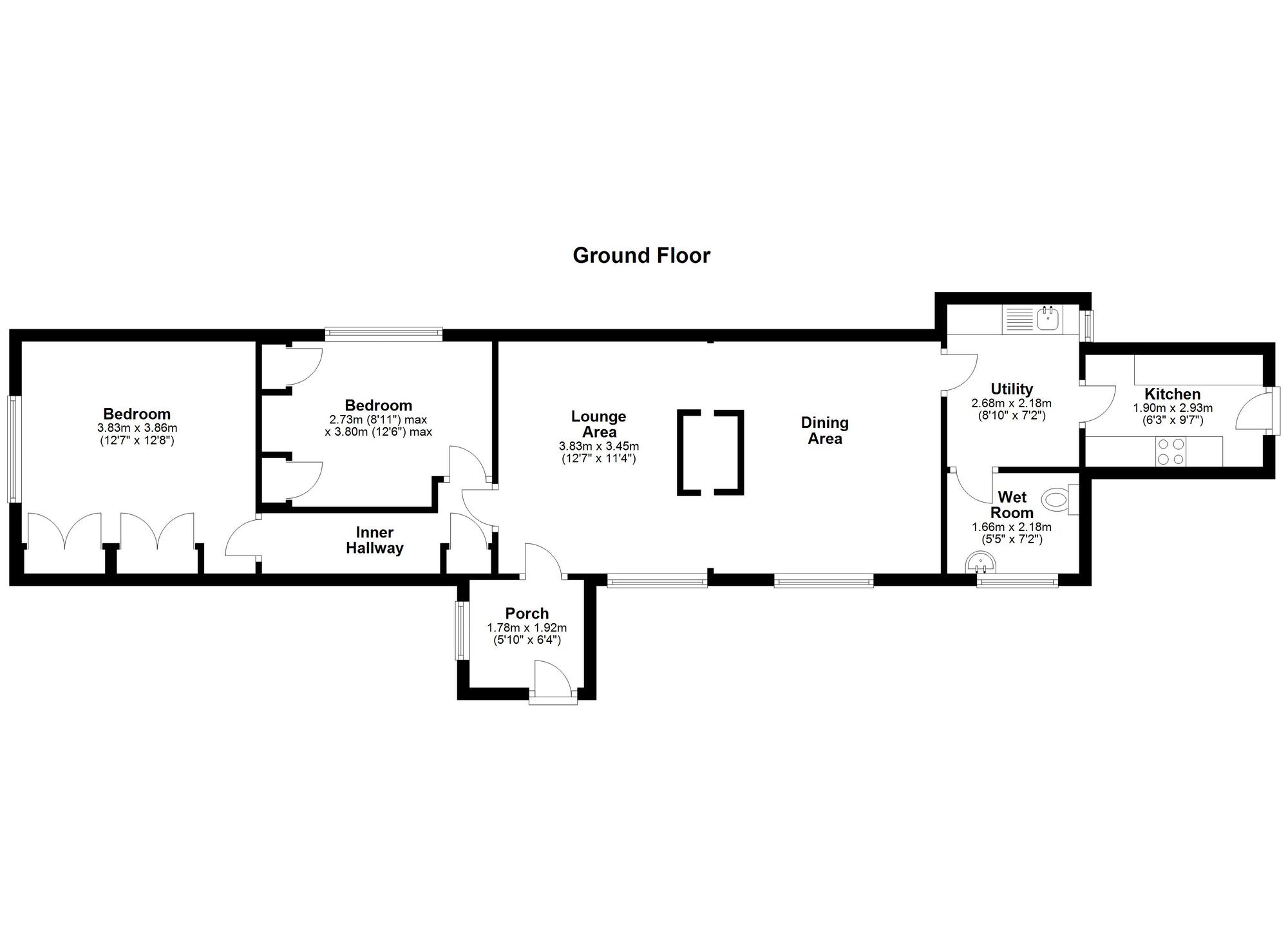 Floorplan of 2 bedroom Detached Bungalow for sale, Leamside, Houghton Le Spring, Durham, DH4