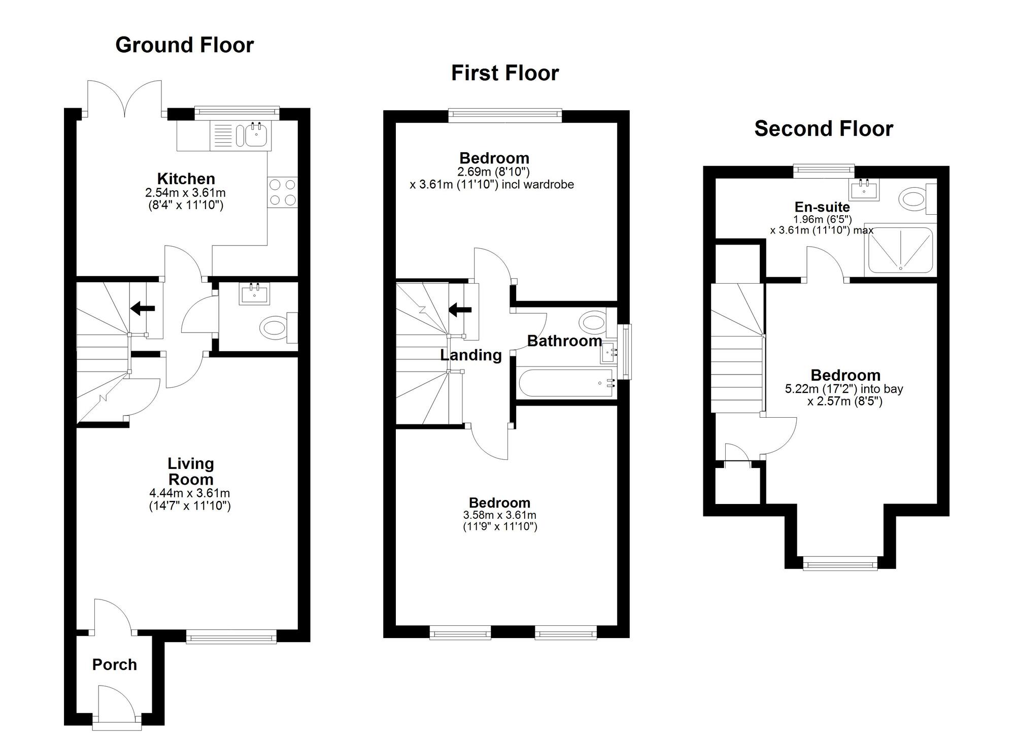 Floorplan of 3 bedroom Semi Detached House for sale, Gladious Court, Philadelphia, Tyne and Wear, DH4