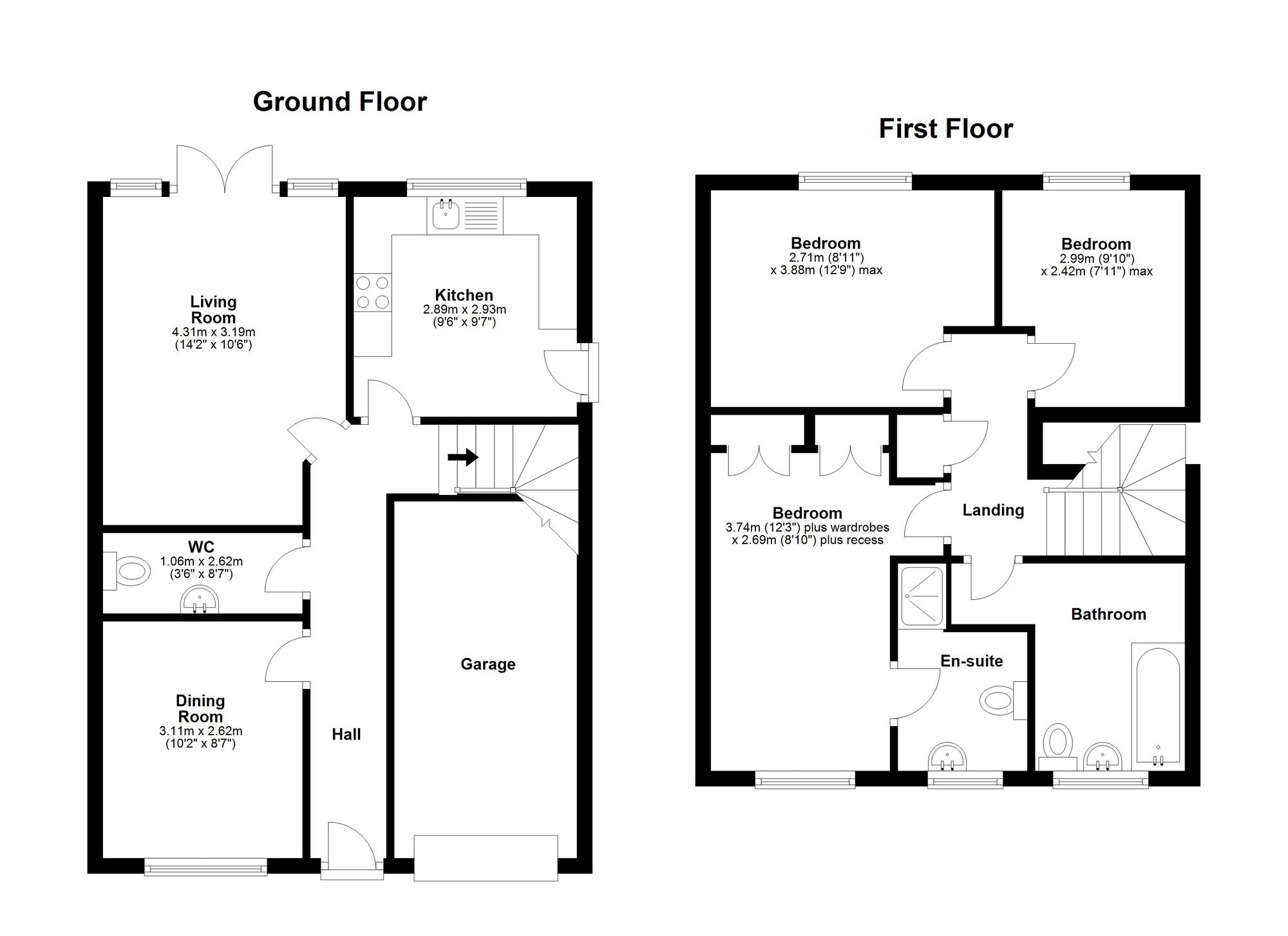 Floorplan of 3 bedroom Detached House for sale, Westgate, Houghton Le Spring, Tyne and Wear, DH4