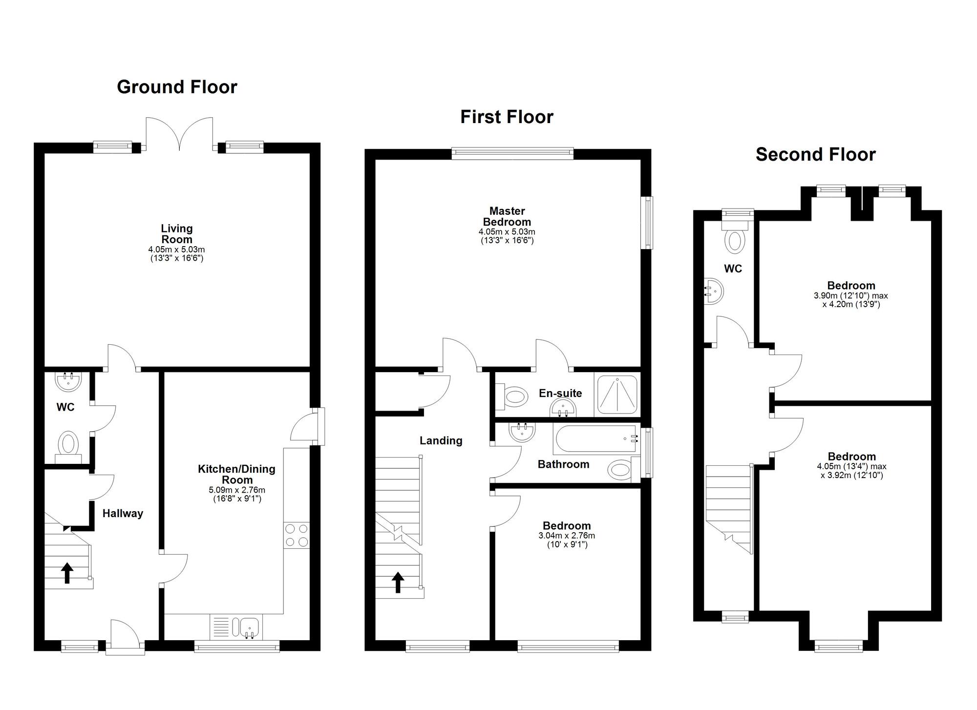 Floorplan of 4 bedroom Semi Detached House for sale, Croft Court, East Rainton, Sunderland,, DH5