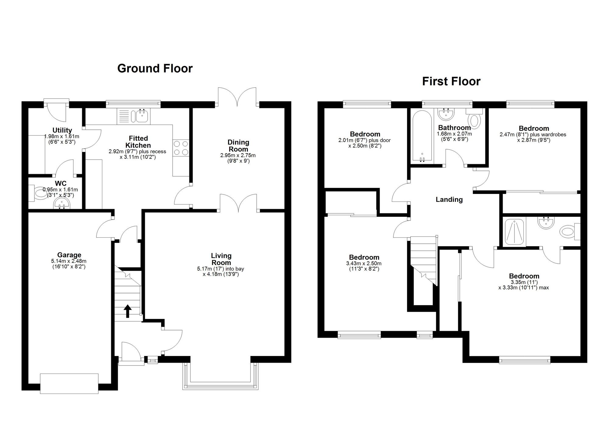 Floorplan of 4 bedroom Detached House for sale, Bradwell Way, Philadelphia, Tyne and Wear, DH4