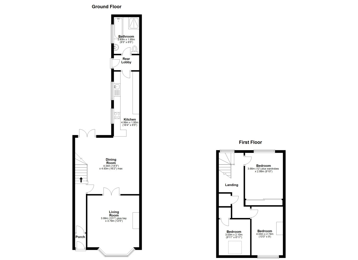 Floorplan of 3 bedroom Mid Terrace House for sale, Houghton Road, Hetton-Le-Hole, Tyne And Wear, DH5