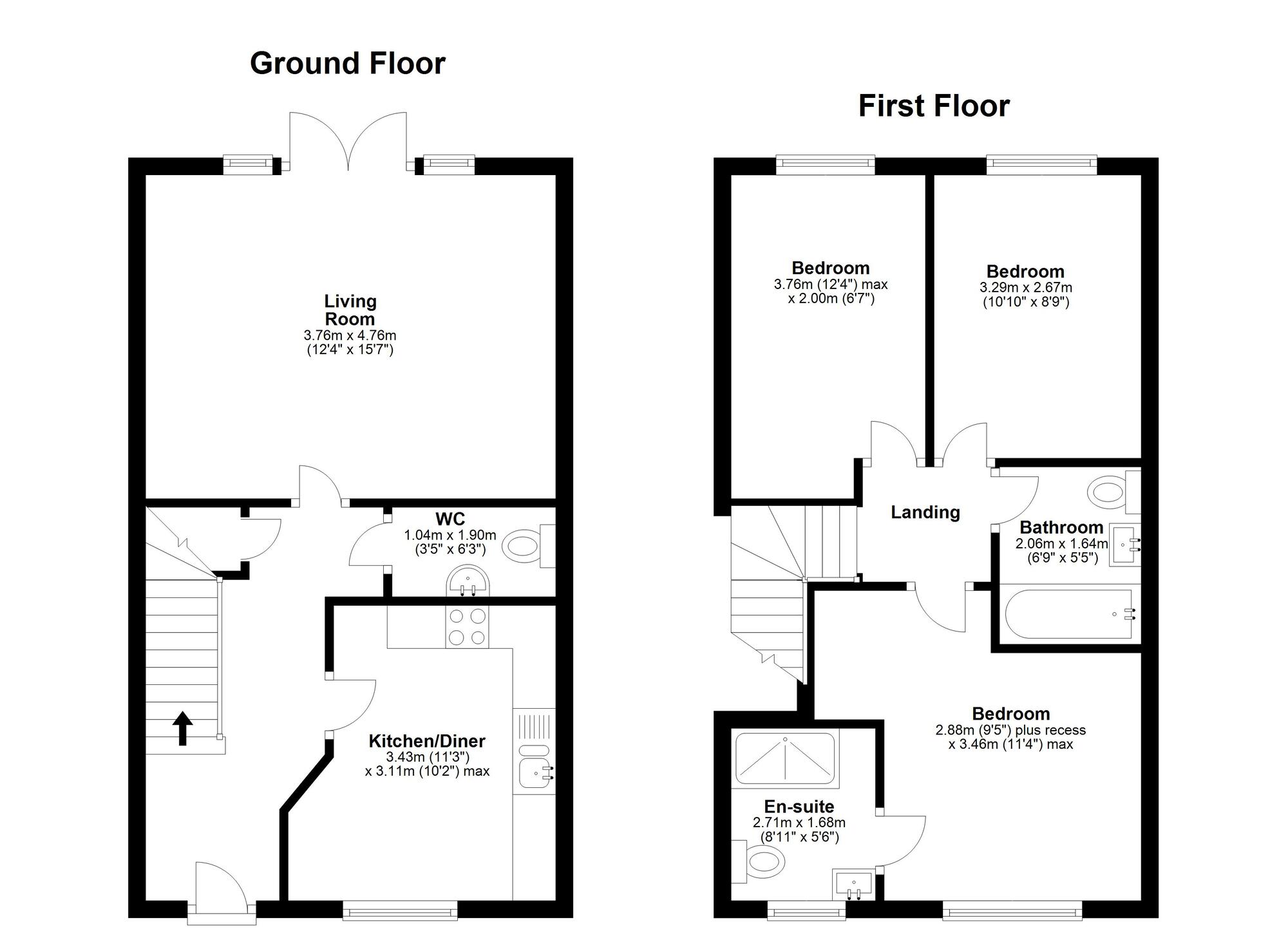 Floorplan of 3 bedroom Semi Detached House for sale, Dunnock Way, Easington Lane, Tyne and Wear, DH5