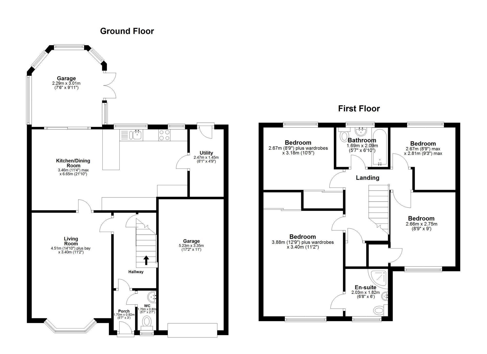 Floorplan of 4 bedroom Detached House for sale, Woodhall Spa, Shiney Row, Tyne and Wear, DH4