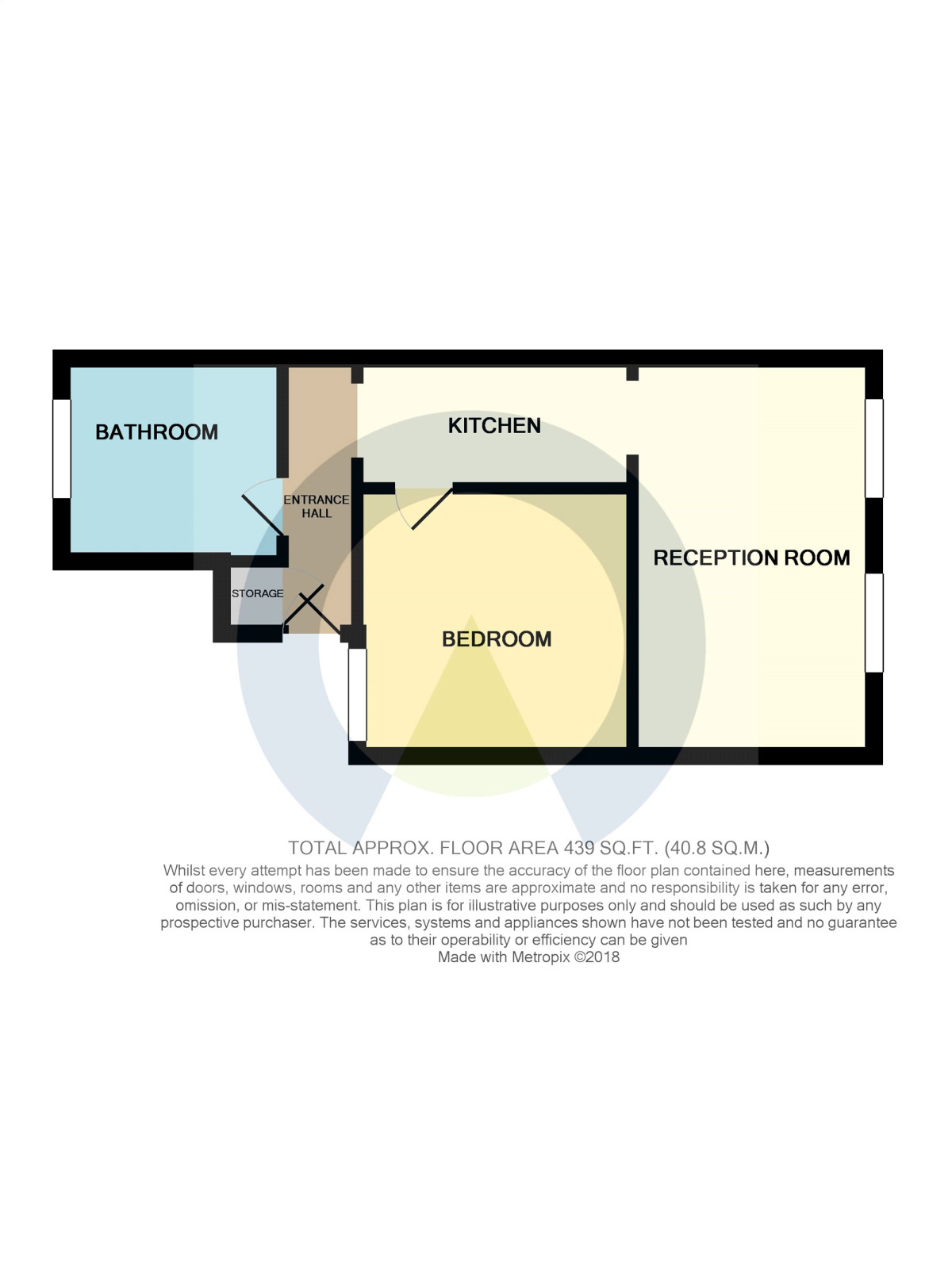 Floorplan of 1 bedroom  Flat to rent, Gordon Street, Kettering, Northamptonshire, NN16