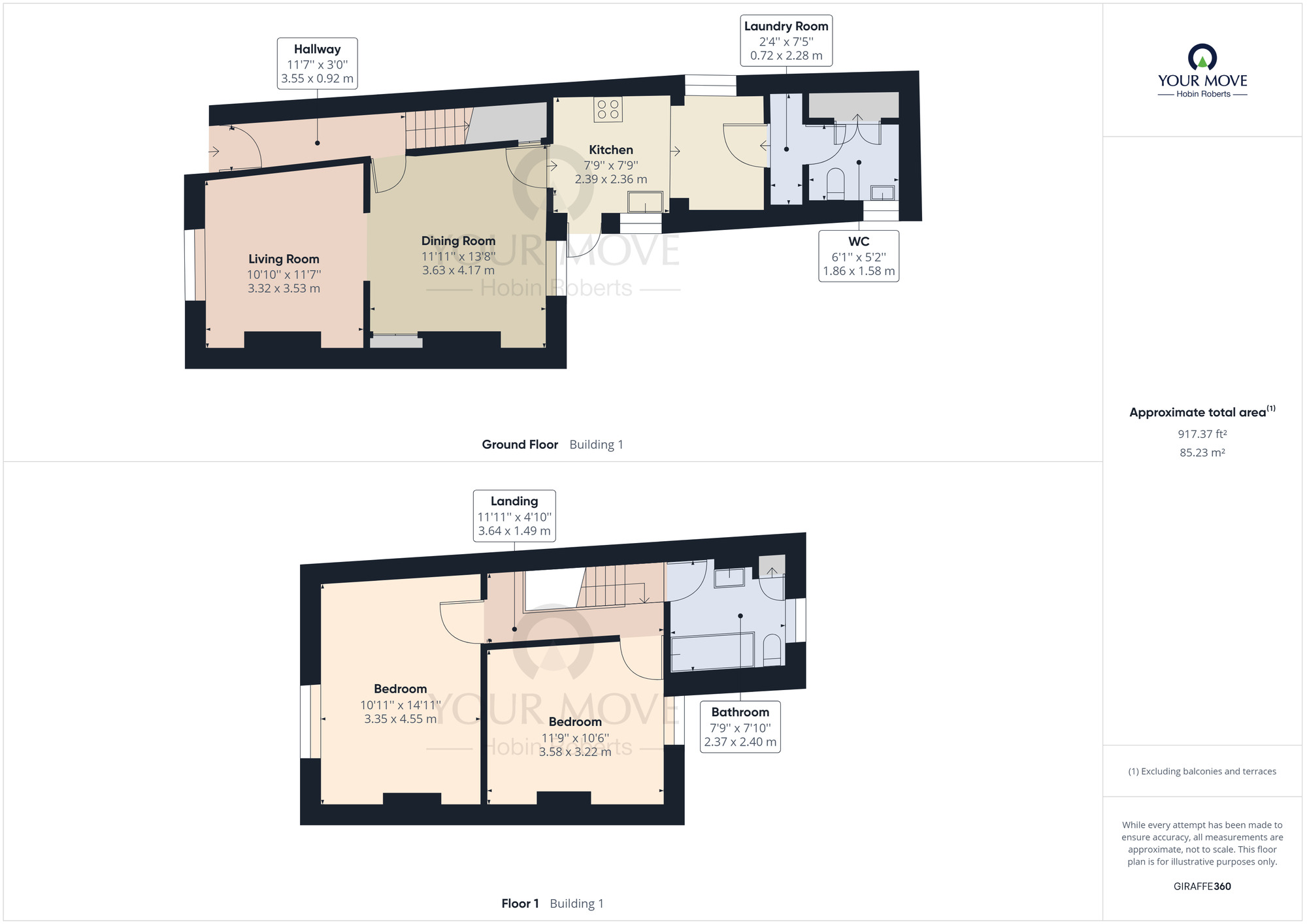 Floorplan of 2 bedroom End Terrace House for sale, Northall, Walgrave, Northampton, NN6