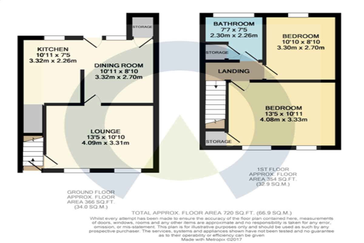 Floorplan of 2 bedroom Semi Detached House to rent, Springfield Road, Kettering, Northamptonshire, NN15