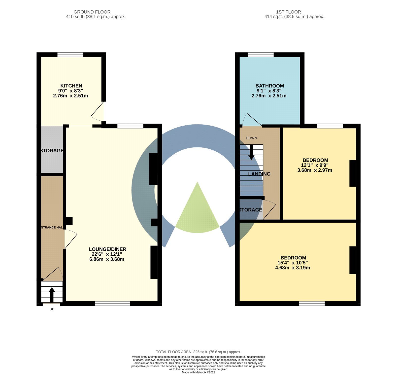 Floorplan of 2 bedroom Mid Terrace House to rent, Tresham Street, Kettering, Northamptonshire, NN16