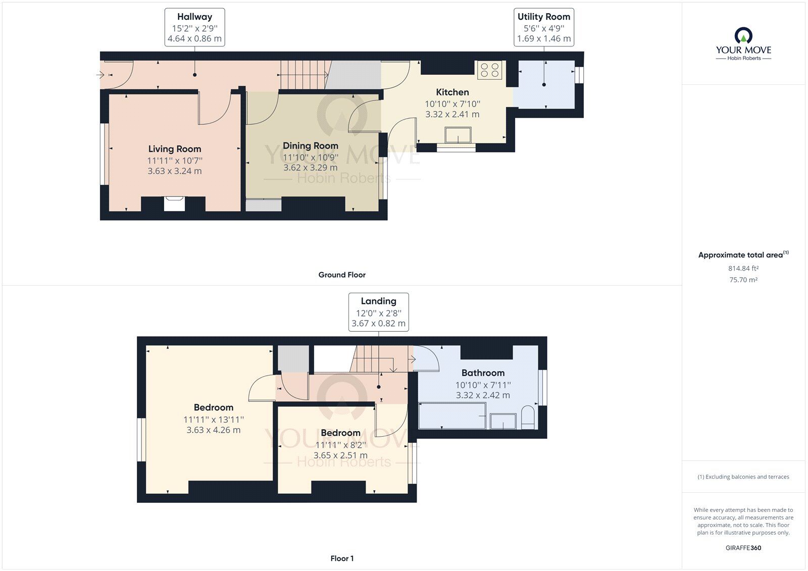 Floorplan of 2 bedroom Mid Terrace House for sale, Barnwell Street, Northamptonshire, NN16