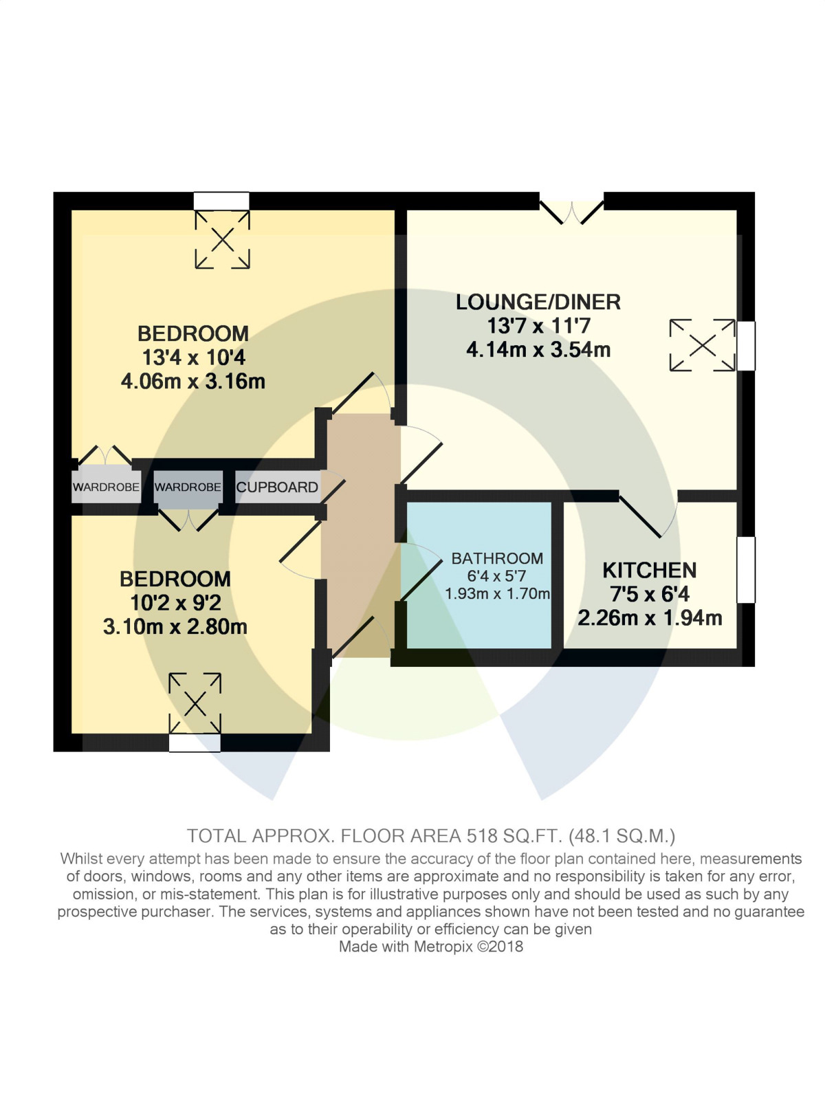 Floorplan of 2 bedroom  Flat to rent, The Crescent, Kettering, NN15