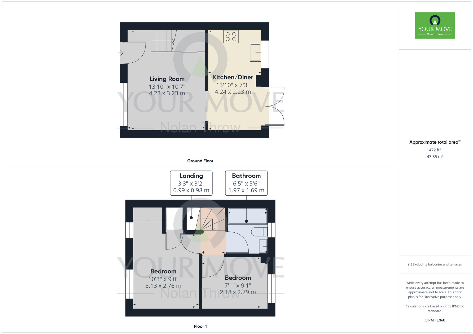 Floorplan of 2 bedroom Semi Detached House to rent, St. Vincents Avenue, Kettering, NN15