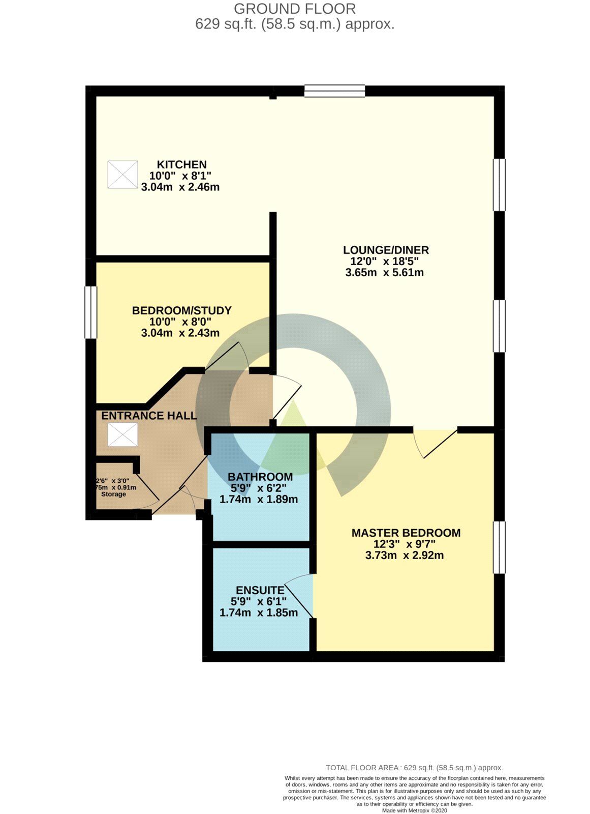 Floorplan of 2 bedroom  Flat to rent, Red Hall Gardens, Rothwell, Kettering, NN14