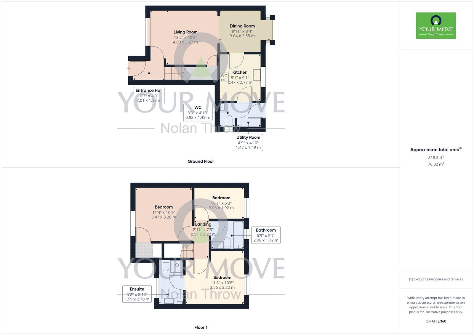 Floorplan of 3 bedroom Detached House for sale, Pendle Avenue, Kettering, NN16