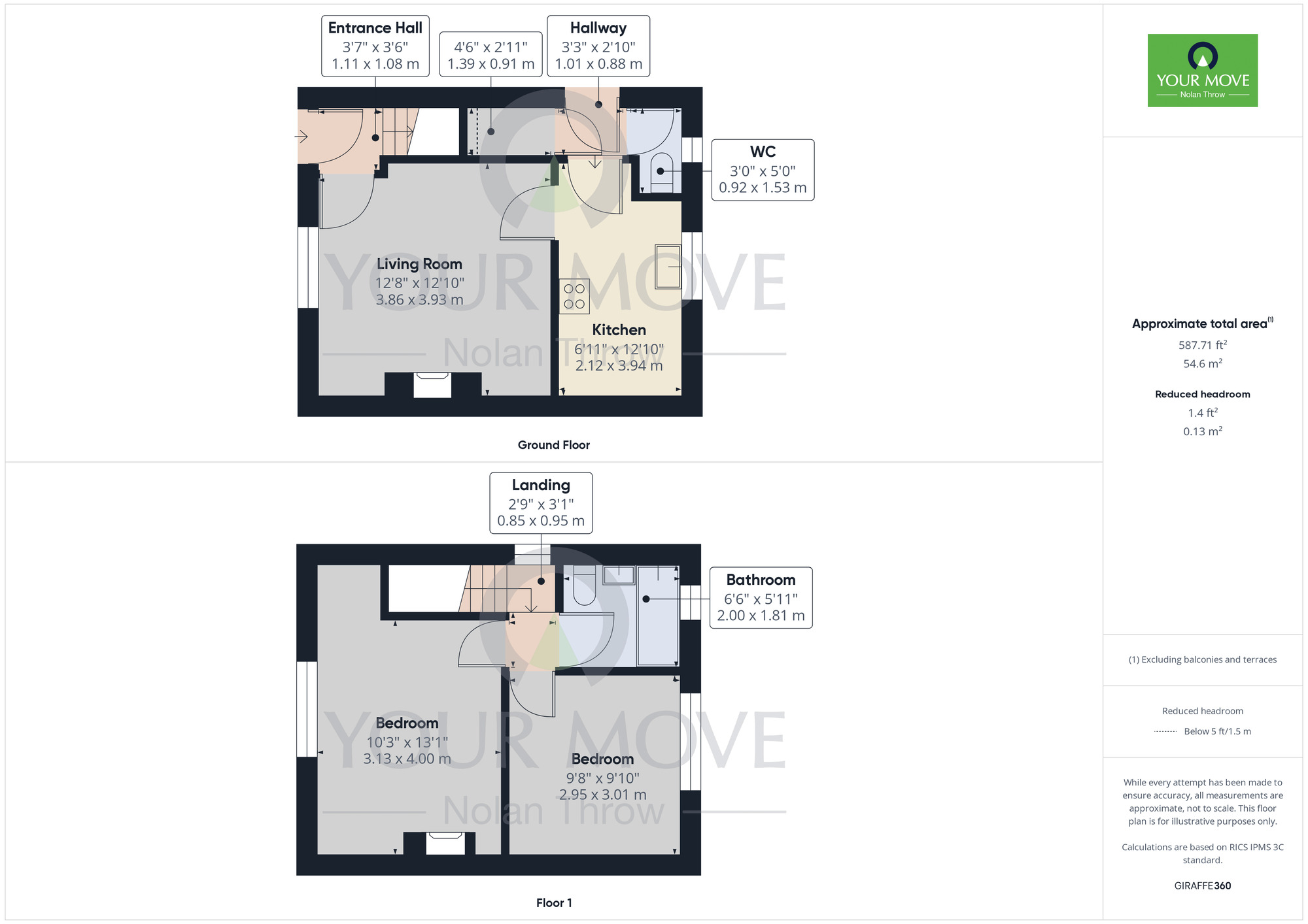 Floorplan of 2 bedroom Semi Detached House for sale, St. Marys Road, Kettering, Northamptonshire, NN15