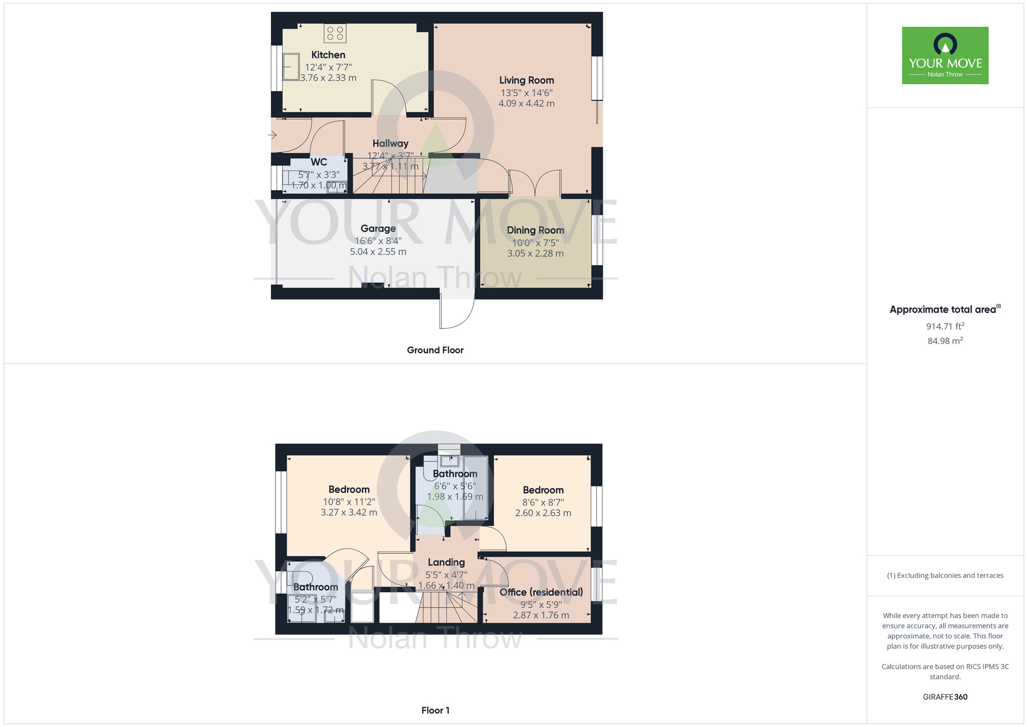 Floorplan of 3 bedroom Detached House for sale, Bath Road, Kettering, Northamptonshire, NN16