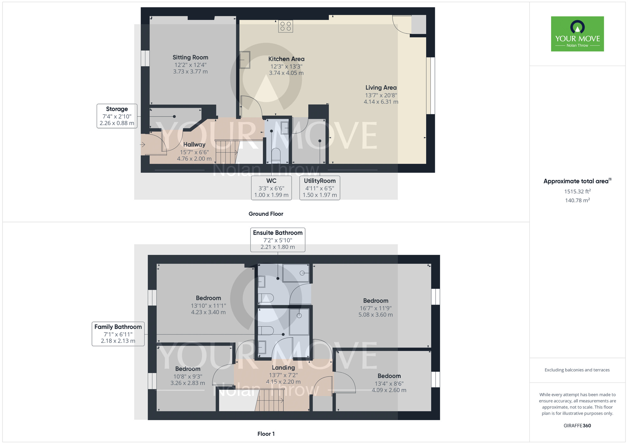 Floorplan of 4 bedroom End Terrace House to rent, Clarke's Barns Lane, Cranford, Northamptonshire, NN14