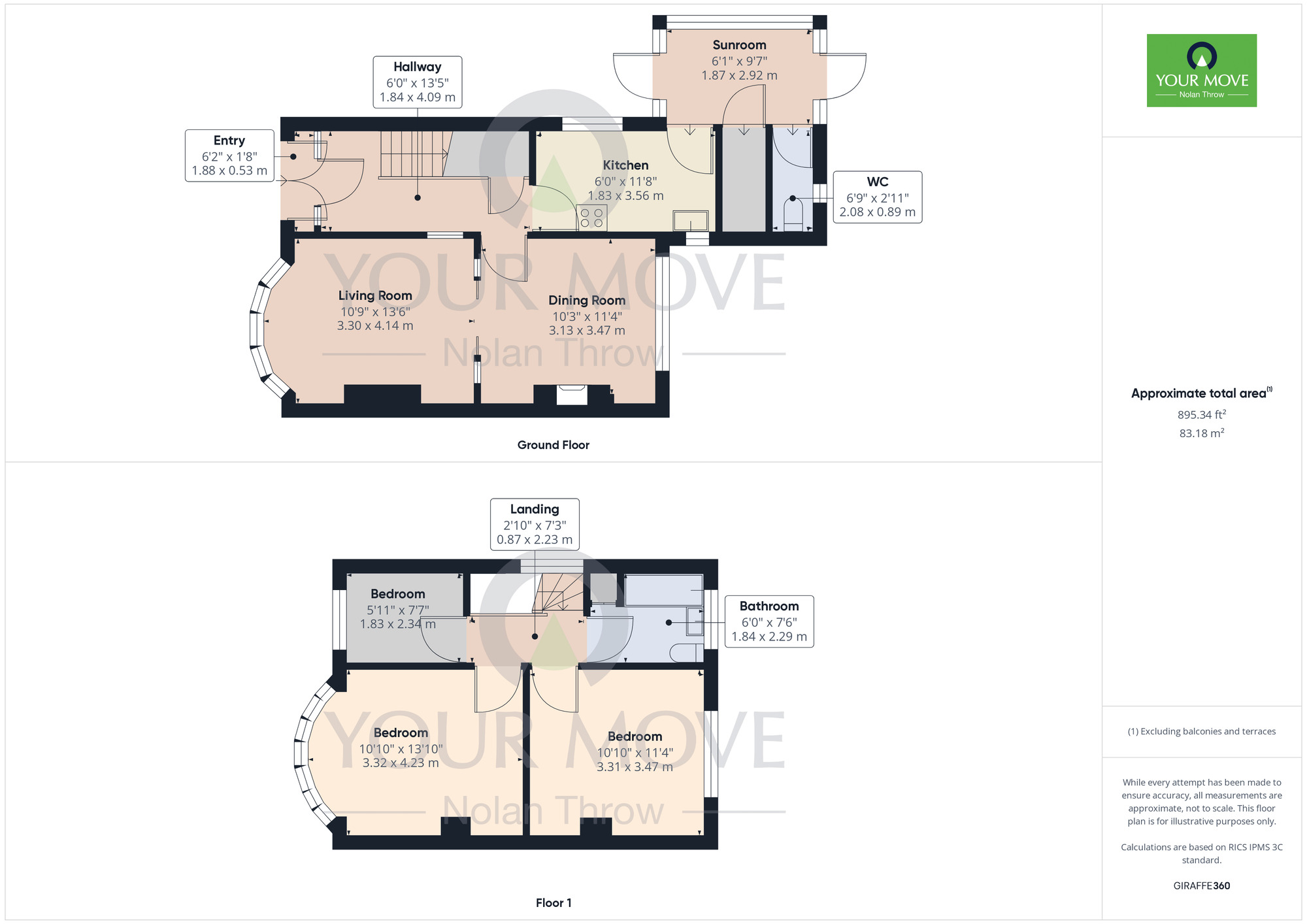 Floorplan of 3 bedroom Semi Detached House for sale, Pipers Hill Road, Kettering, Northamptonshire, NN15