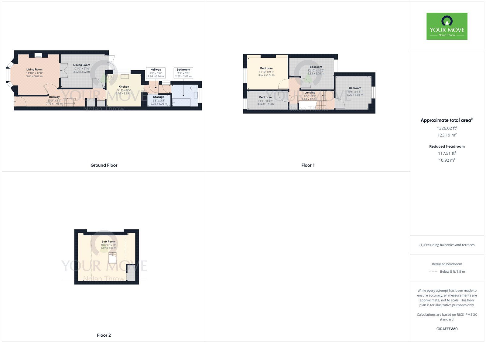 Floorplan of 4 bedroom End Terrace House for sale, Digby Street, Kettering, Northamptonshire, NN16