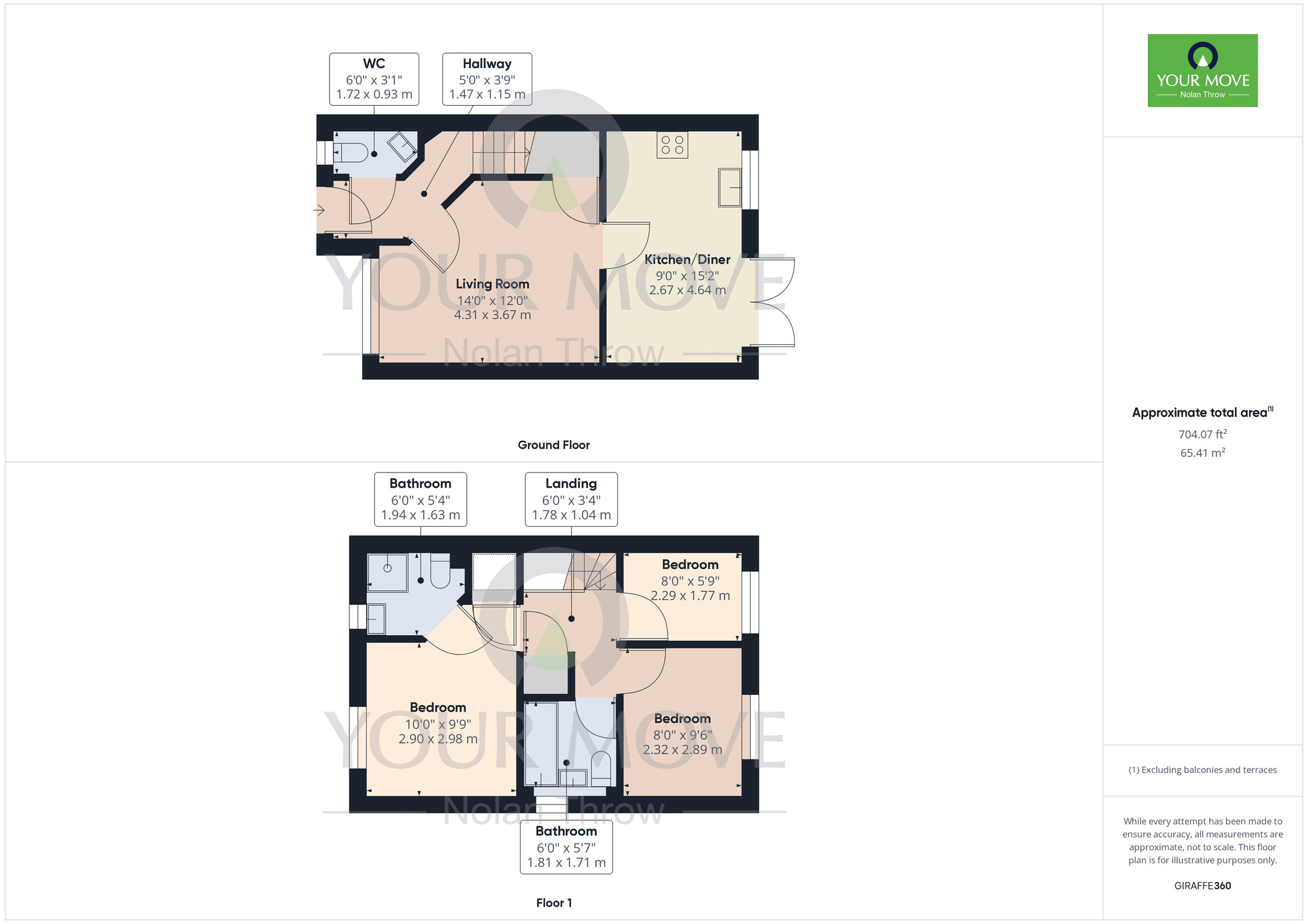 Floorplan of 3 bedroom Semi Detached House for sale, Stockburn Road, Barton Seagrave, Kettering, Northamptonshire, NN15