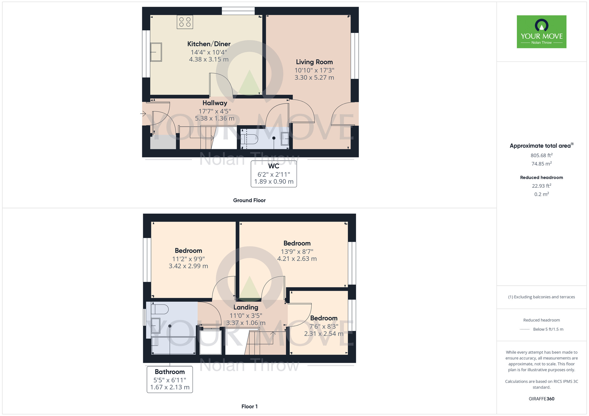 Floorplan of 3 bedroom Semi Detached House for sale, Cheaney Street, Rothwell, Northamptonshire, NN14