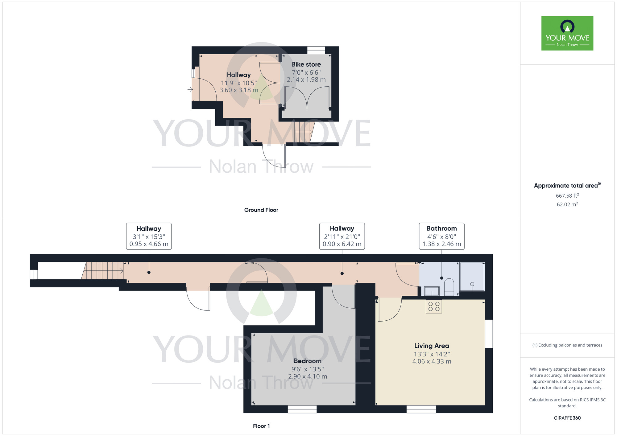 Floorplan of 1 bedroom  Flat to rent, Cobden Street, Kettering, Northamptonshire, NN16