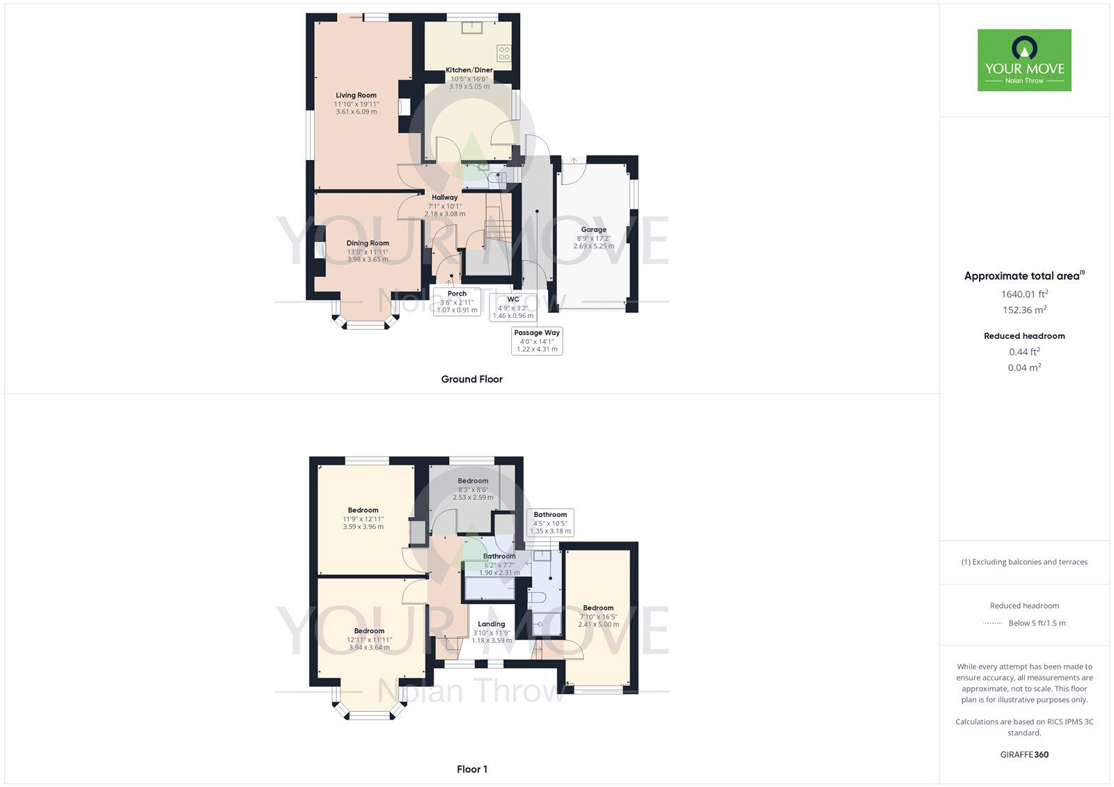 Floorplan of 4 bedroom Detached House for sale, Southlands, Kettering, Northamptonshire, NN15