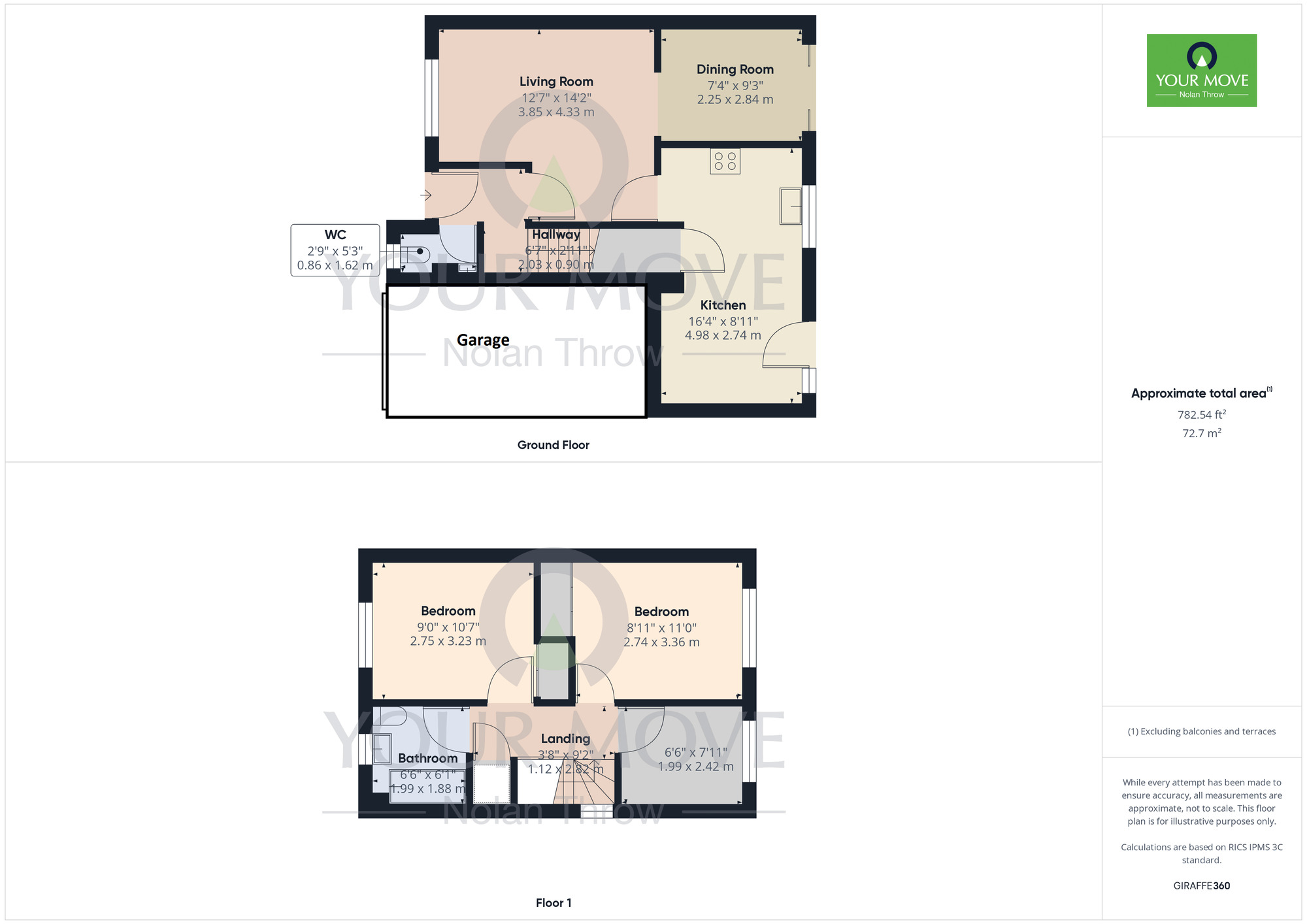 Floorplan of 3 bedroom Detached House for sale, St. Amandas Close, Kettering, Northamptonshire, NN15