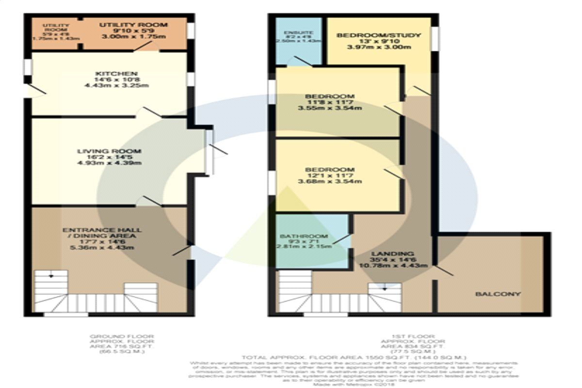 Floorplan of 3 bedroom Mid Terrace Property to rent, Cranford Road, Barton Seagrave, Northamptonshire, NN15