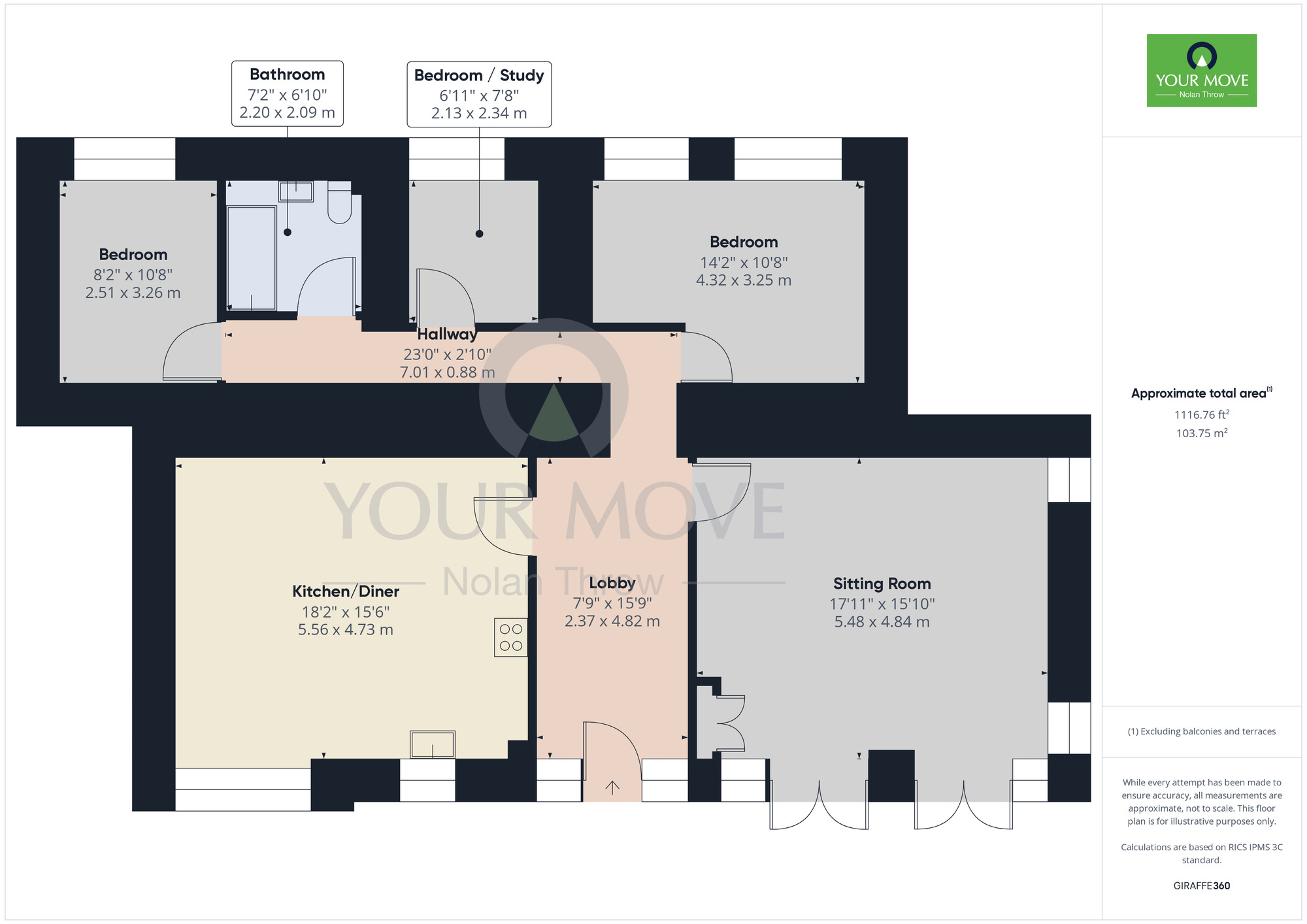 Floorplan of 3 bedroom  Bungalow for sale, Lower Benefield, Peterborough, Northamptonshire, PE8