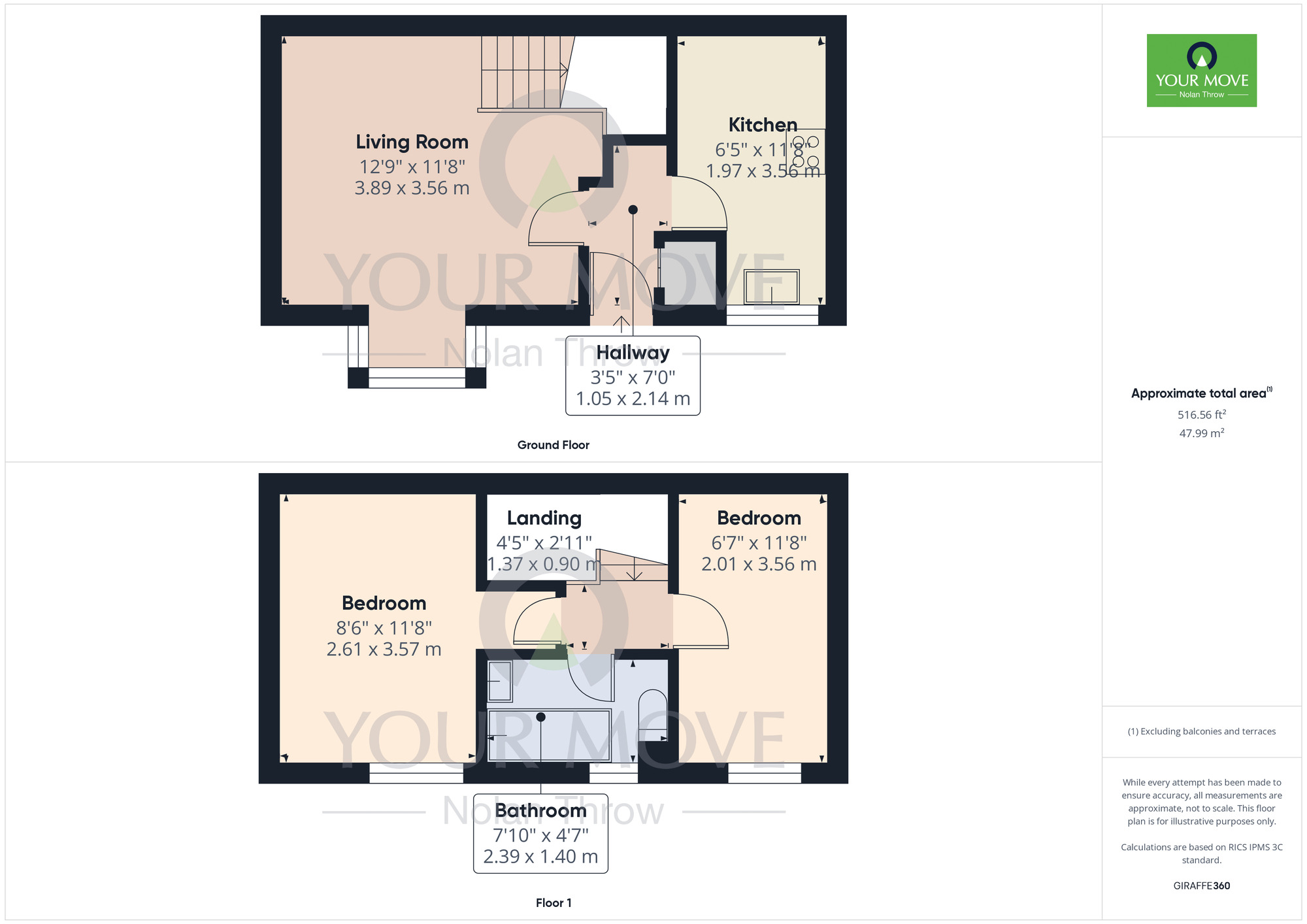 Floorplan of 2 bedroom  House for sale, Brambleside Court, Kettering, Northamptonshire, NN16