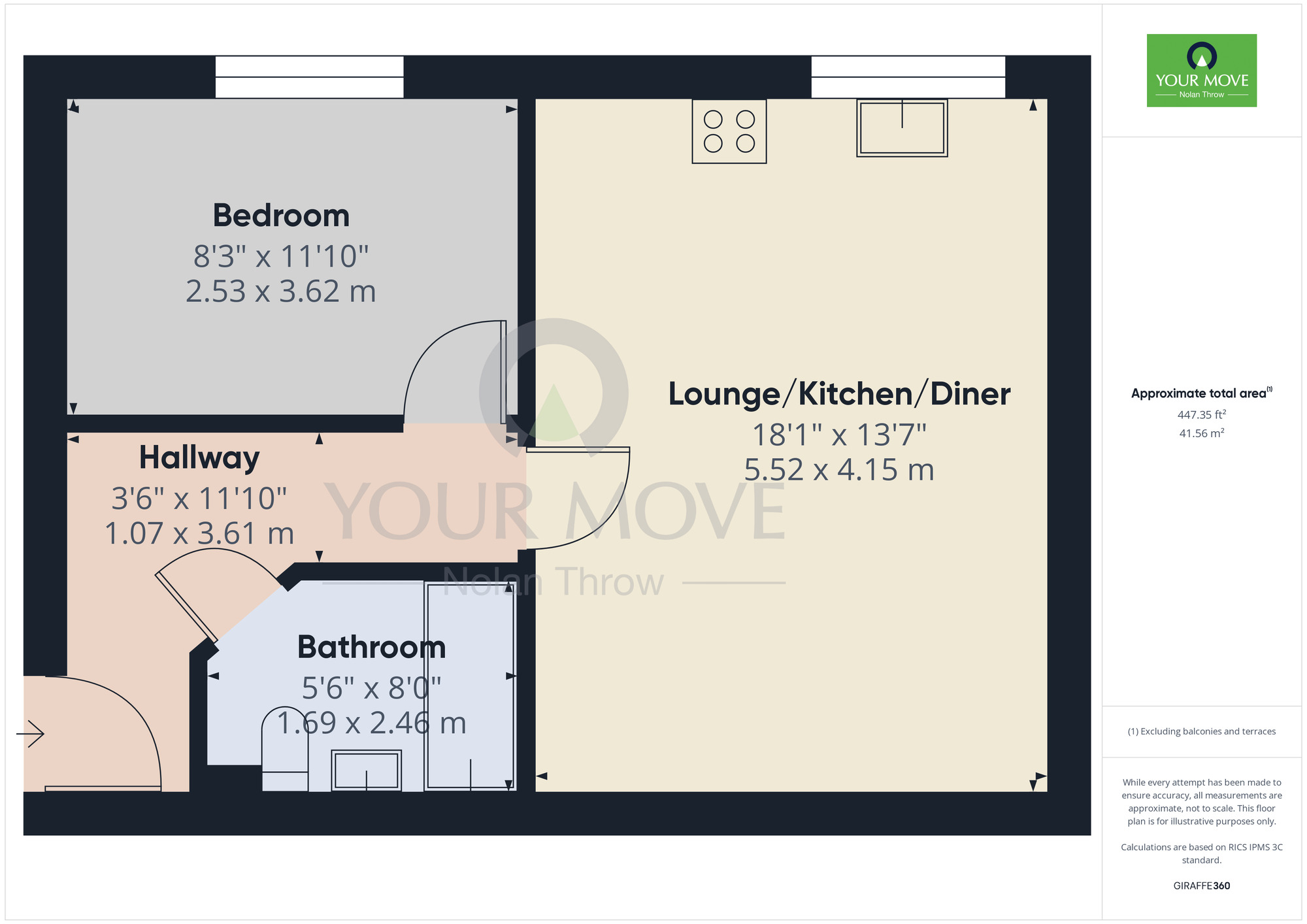 Floorplan of 1 bedroom  Flat for sale, Queen Street, Desborough, Northamptonshire, NN14