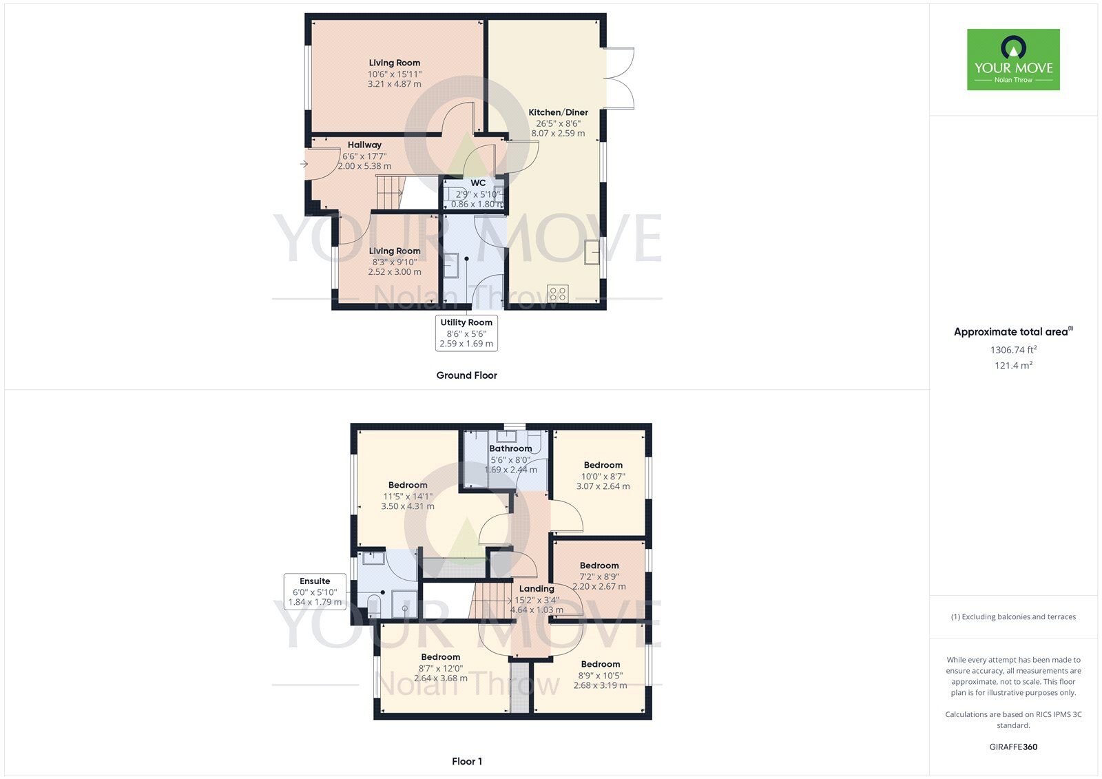 Floorplan of 5 bedroom Detached House to rent, Buller Close, Kettering, NN15