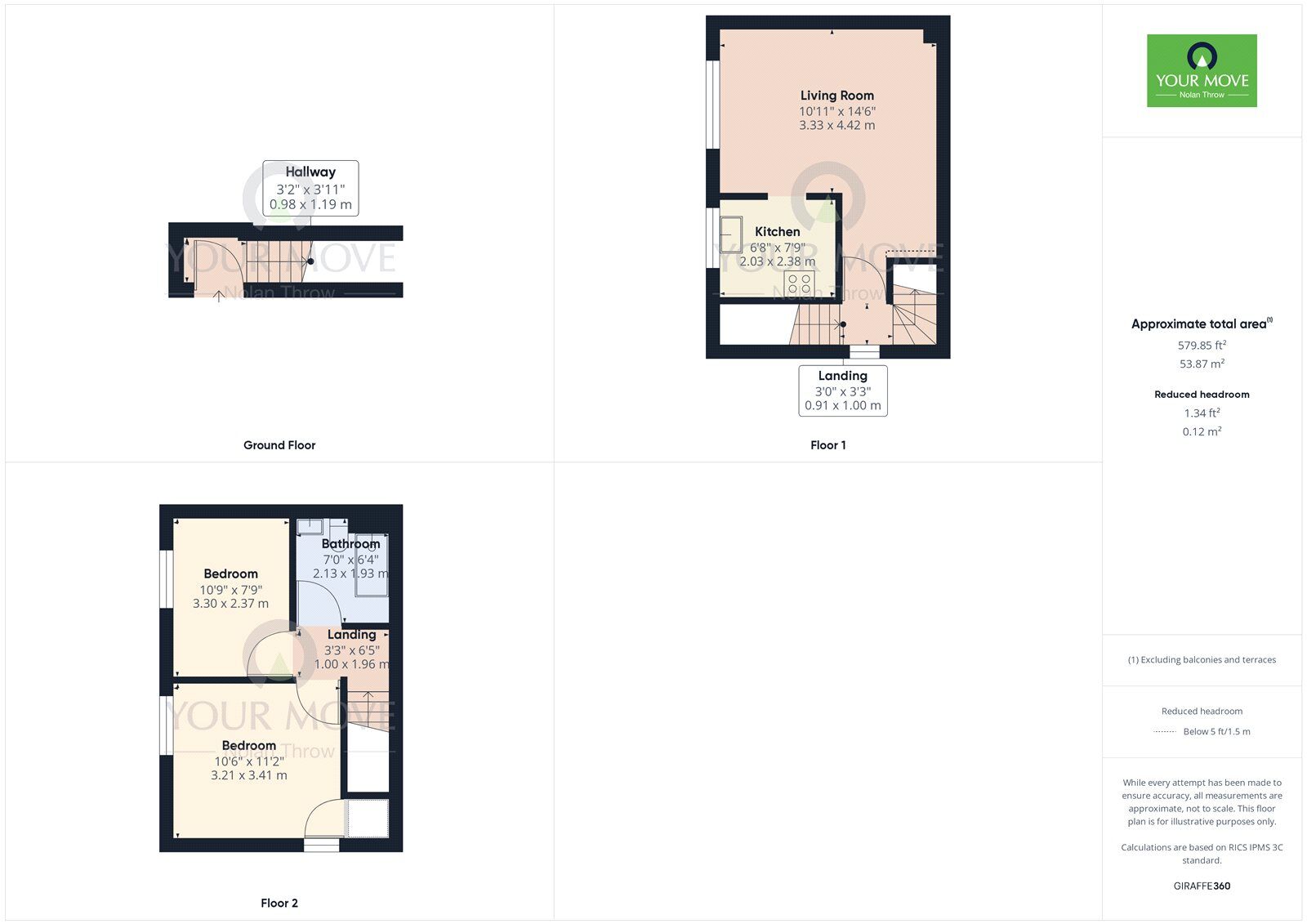 Floorplan of 2 bedroom  Flat for sale, Guillemot Lane, Wellingborough, Northamptonshire, NN8