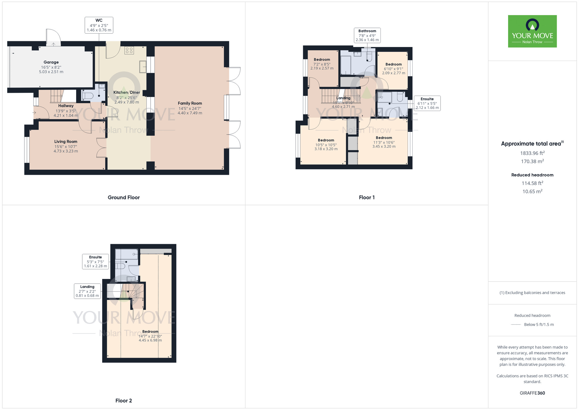 Floorplan of 5 bedroom Detached House for sale, Betjeman Close, Higham Ferrers, Northamptonshire, NN10