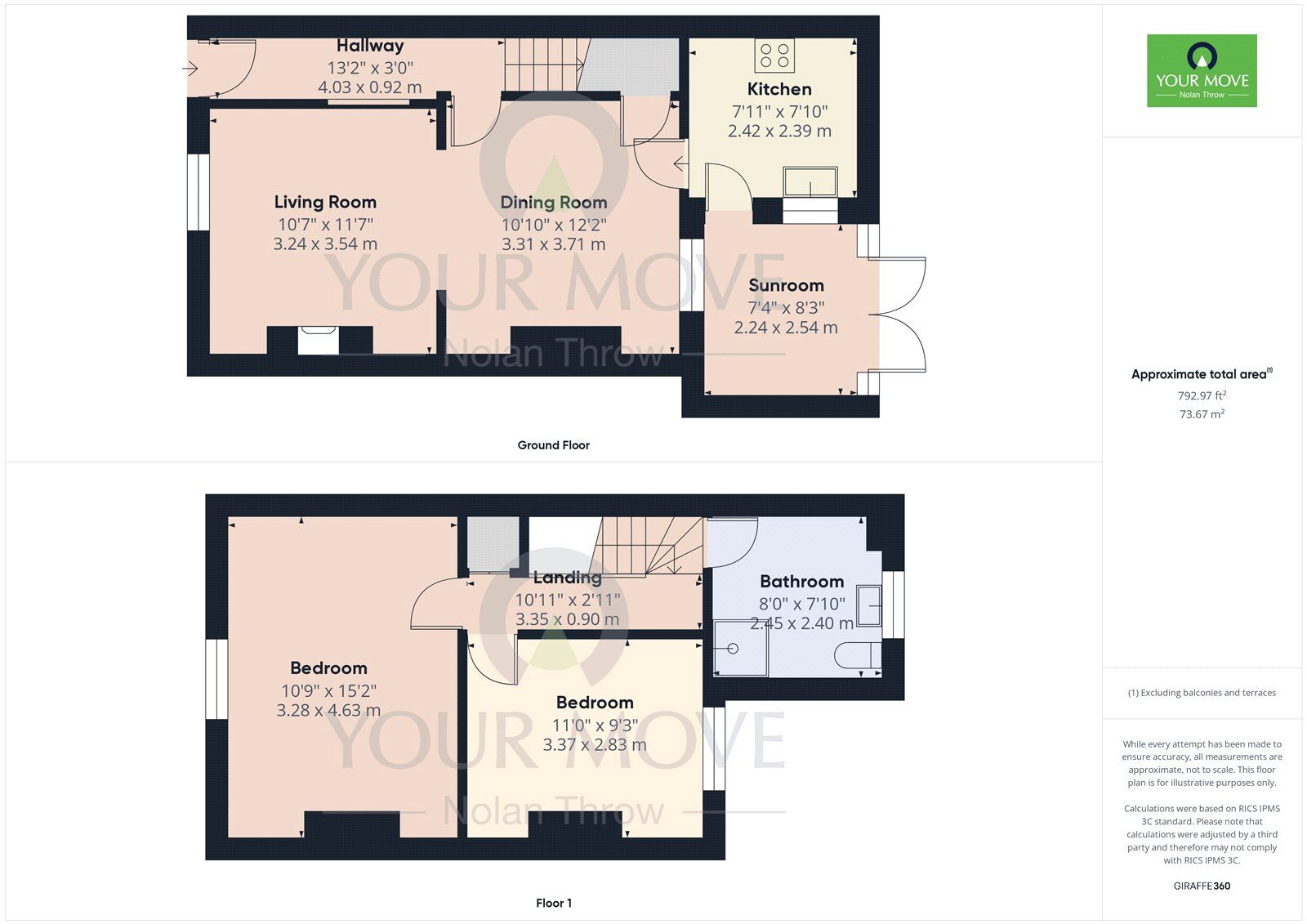 Floorplan of 2 bedroom Mid Terrace House for sale, King Street, Kettering, Northamptonshire, NN16