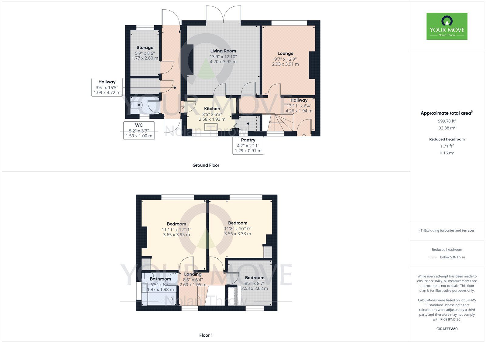 Floorplan of 3 bedroom Semi Detached House for sale, Daisy Bank Avenue, Rothwell, Northamptonshire, NN14