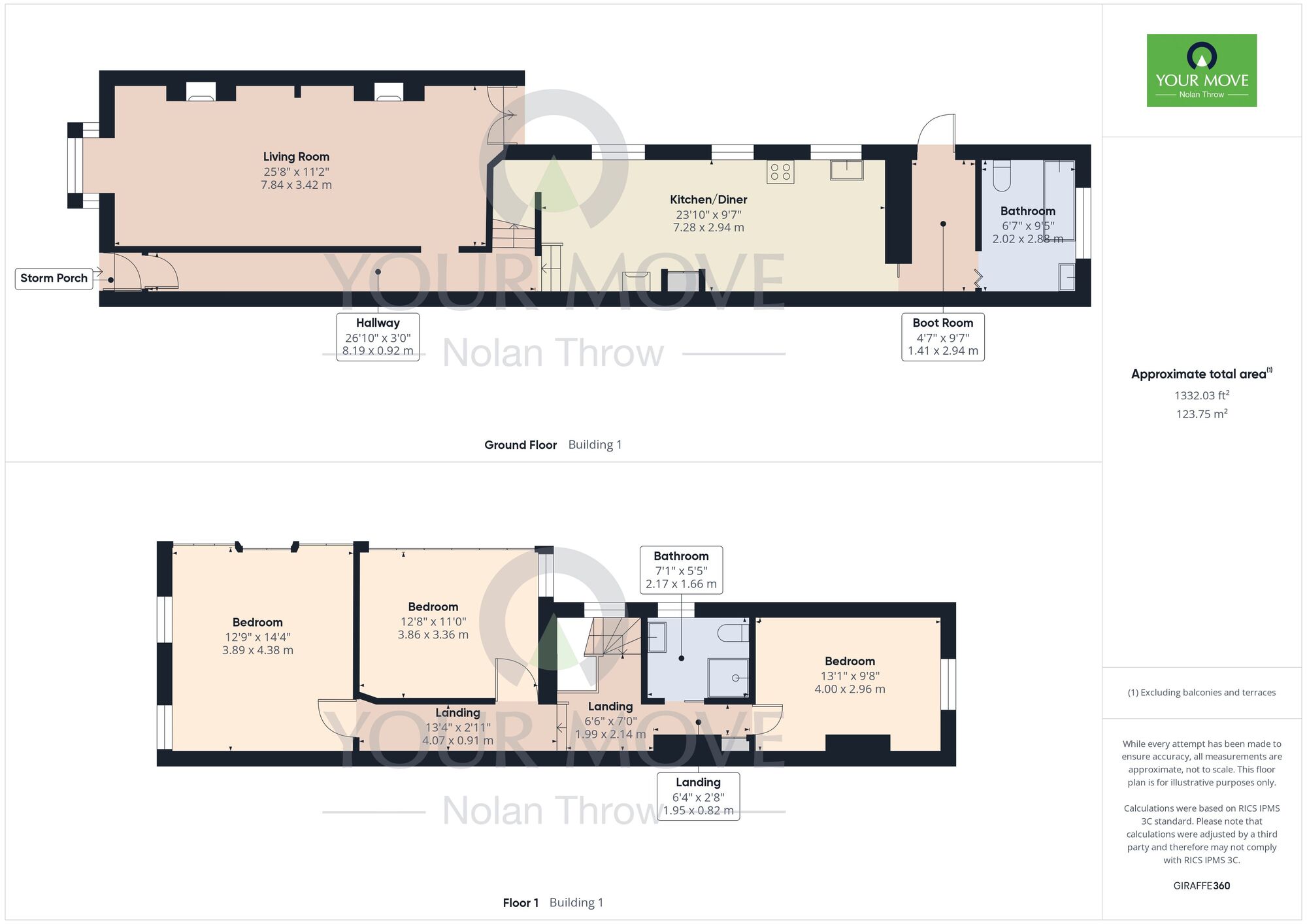 Floorplan of 3 bedroom Mid Terrace House for sale, Hawthorn Road, Kettering, Northamptonshire, NN15