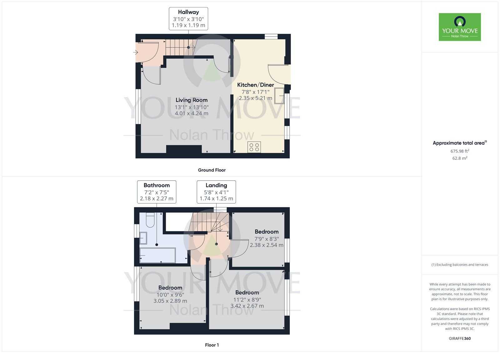 Floorplan of 3 bedroom Semi Detached House for sale, Elm Road, Kettering, Northamptonshire, NN15