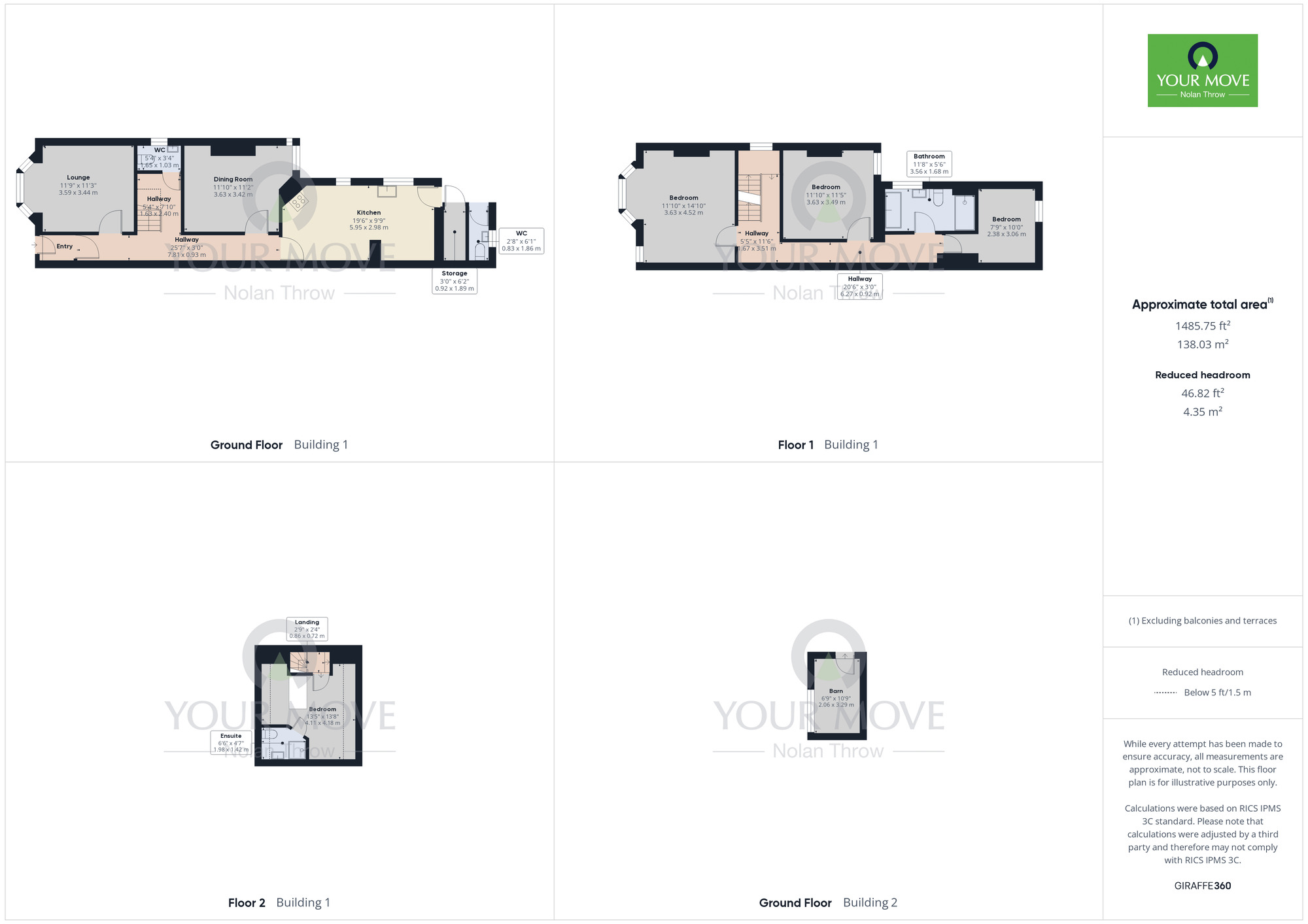 Floorplan of 4 bedroom Semi Detached House for sale, Kingsley Avenue, Kettering, Northamptonshire, NN16