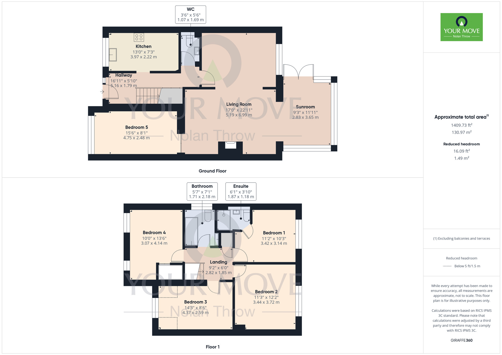 Floorplan of 5 bedroom Detached House for sale, Chichele Street, Higham Ferrers, Northamptonshire, NN10