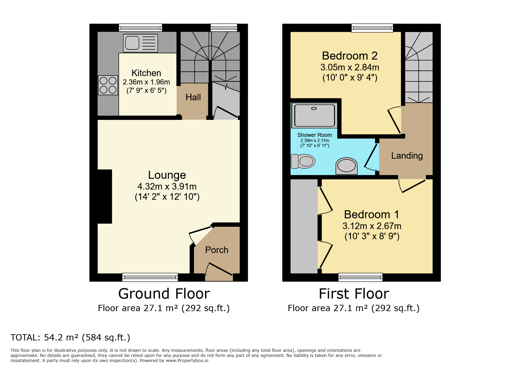 Floorplan of 2 bedroom Mid Terrace House for sale, Hebden Road, Haworth, West Yorkshire, BD22