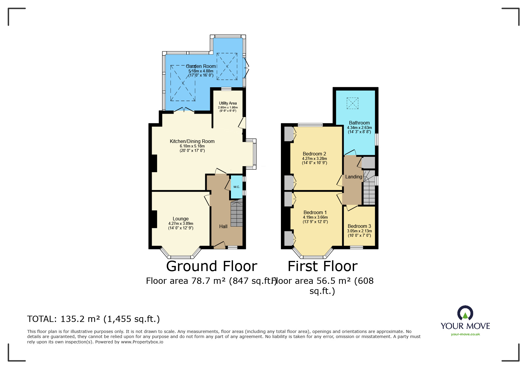 Floorplan of 3 bedroom Semi Detached House for sale, Langley Avenue, Bingley, West Yorkshire, BD16