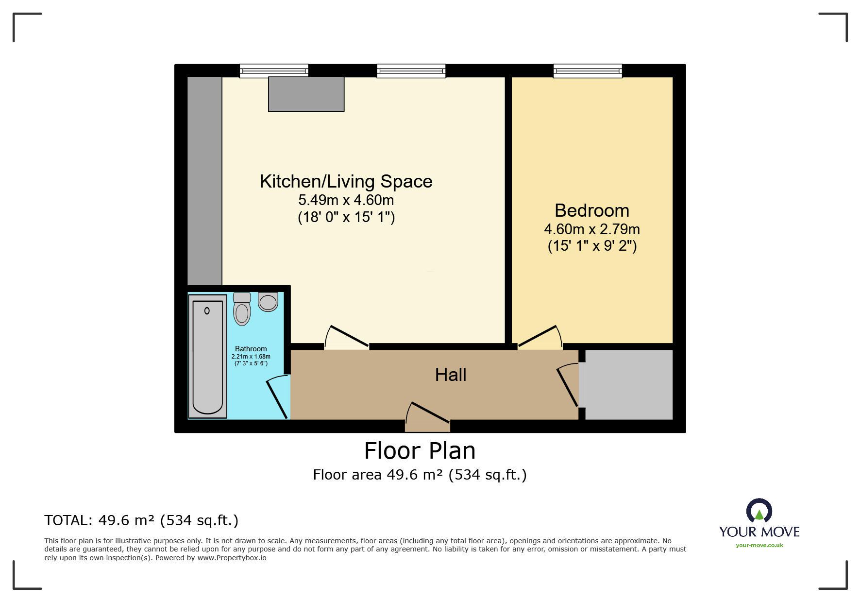 Floorplan of 1 bedroom  Flat for sale, Parkwood Rise, Keighley, West Yorkshire, BD21