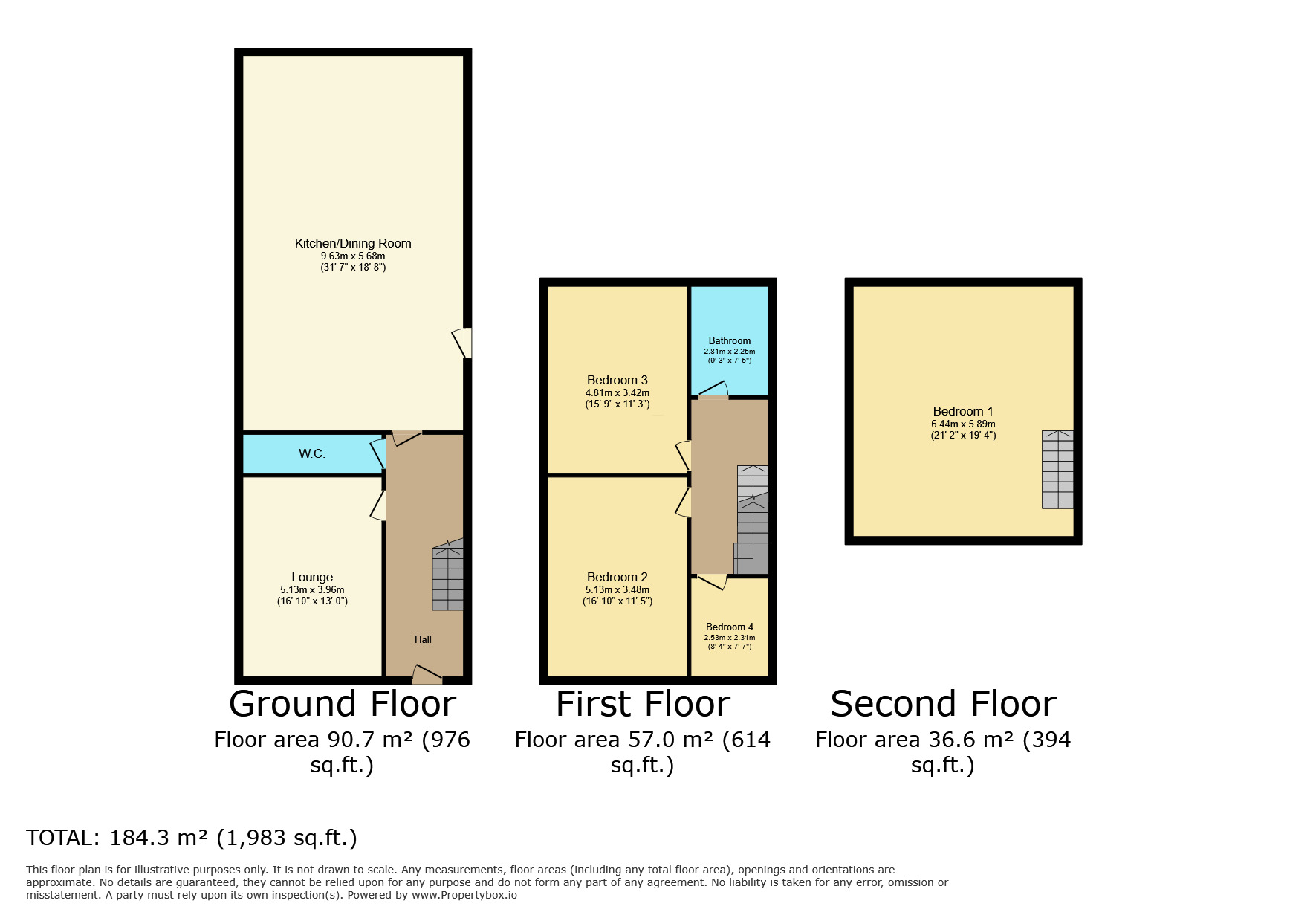 Floorplan of 4 bedroom Semi Detached House to rent, Bradford Road, Riddlesden, West Yorkshire, BD20