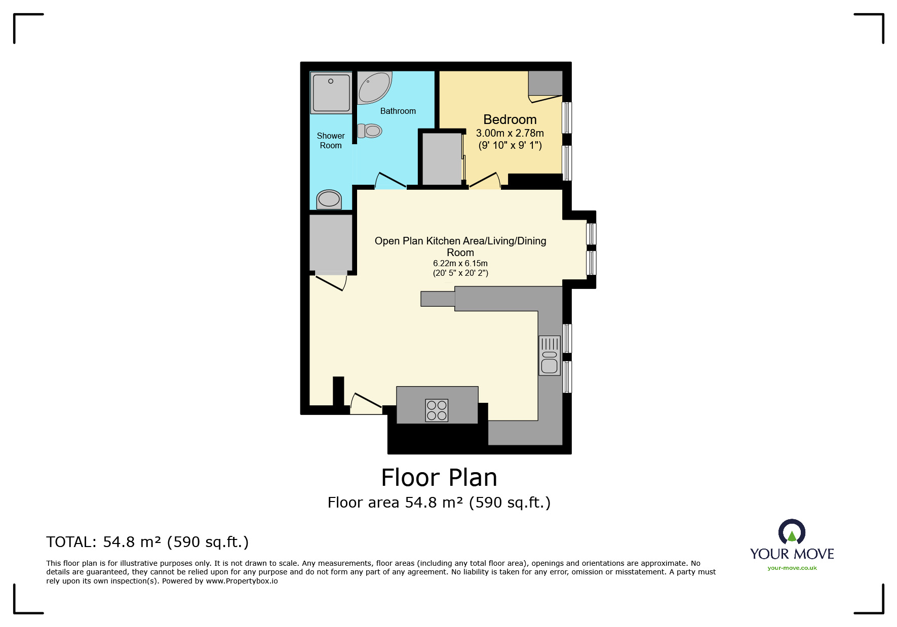 Floorplan of 1 bedroom  Flat to rent, Victoria Road, Shipley, West Yorkshire, BD18