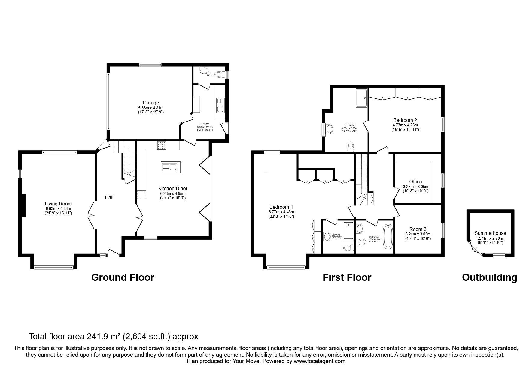 Floorplan of 4 bedroom Detached House for sale, Gilstead Lane, Bingley, West Yorkshire, BD16