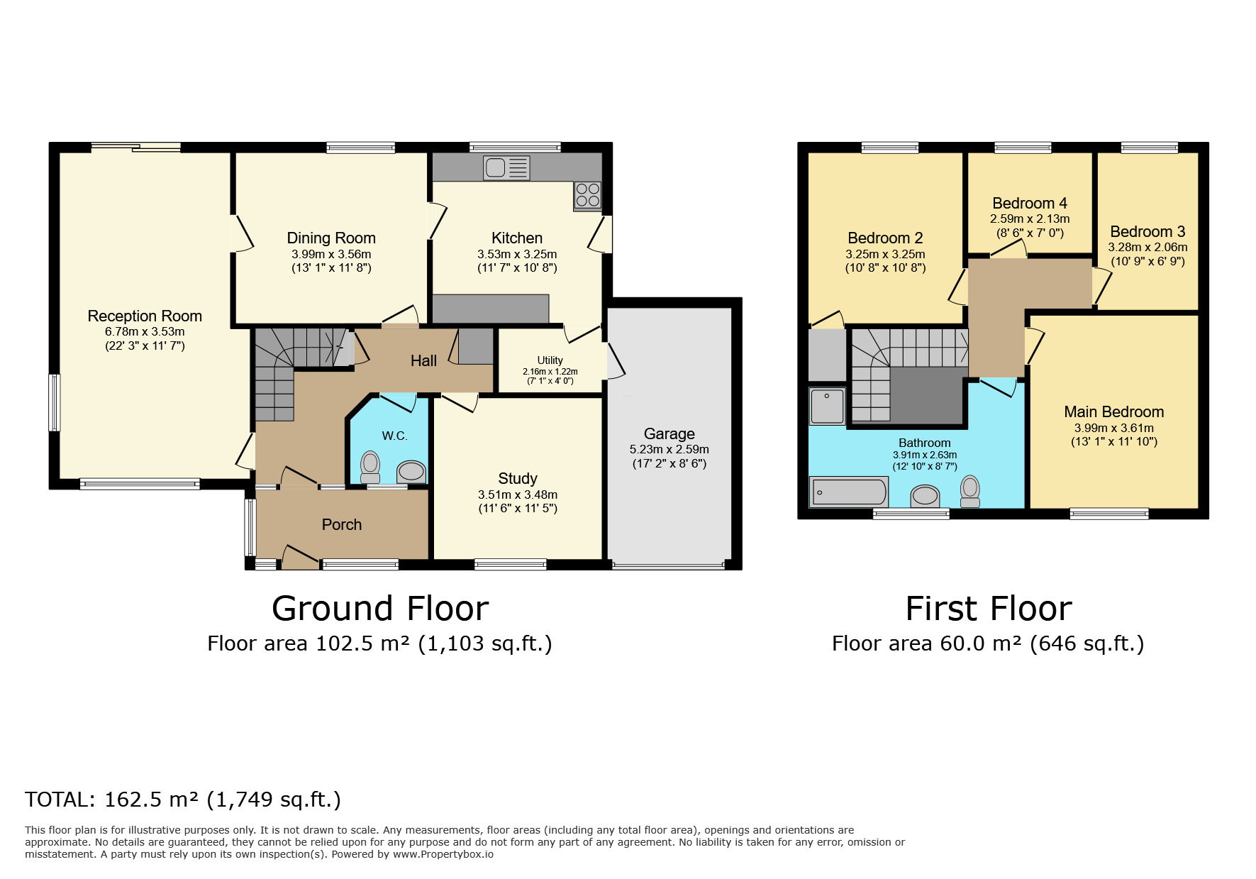 Floorplan of 4 bedroom Detached House to rent, Springfield Court, Keighley, West Yorkshire, BD20