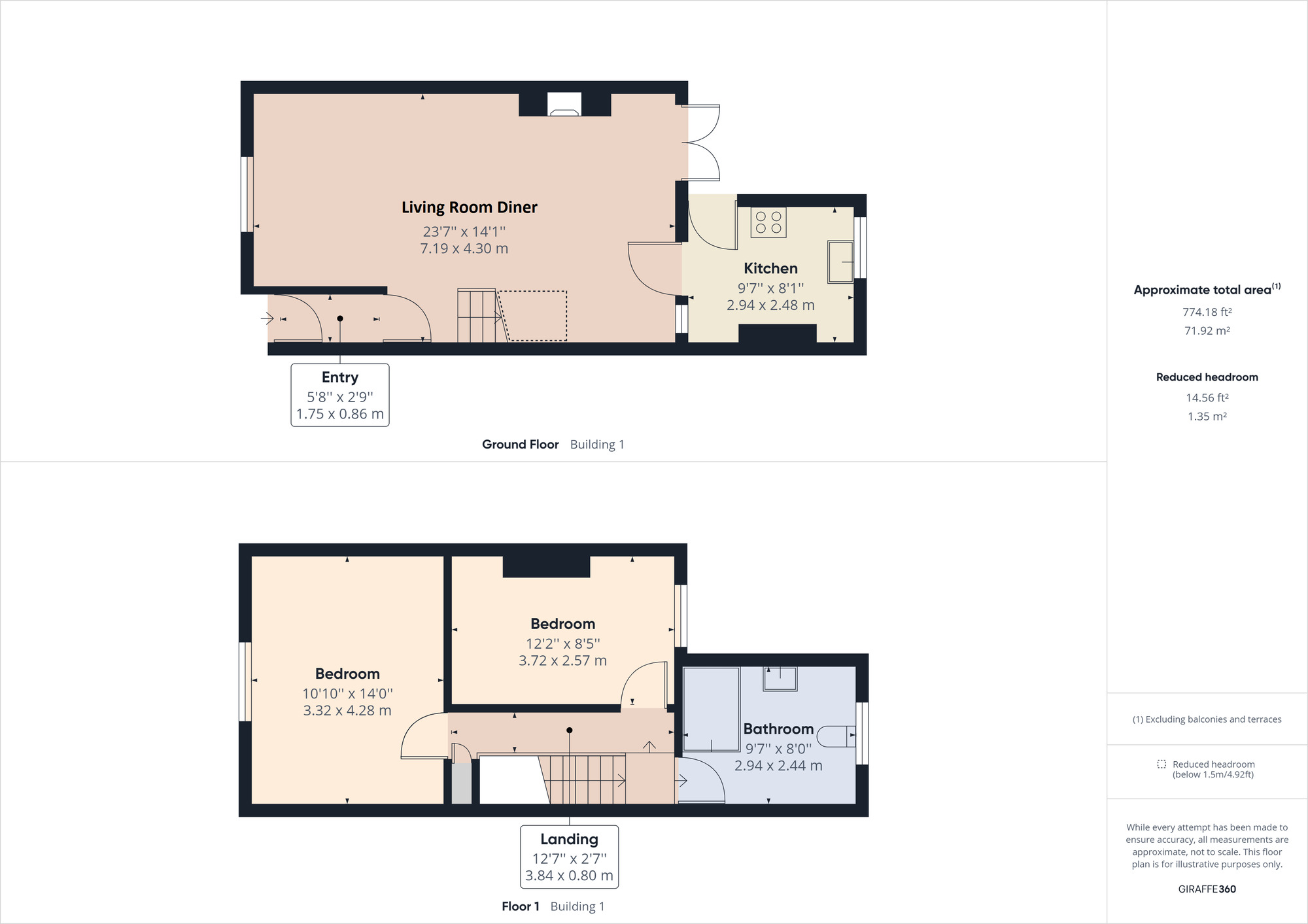 Floorplan of 2 bedroom Mid Terrace House to rent, High Street, Kingsthorpe, Northampton, NN2