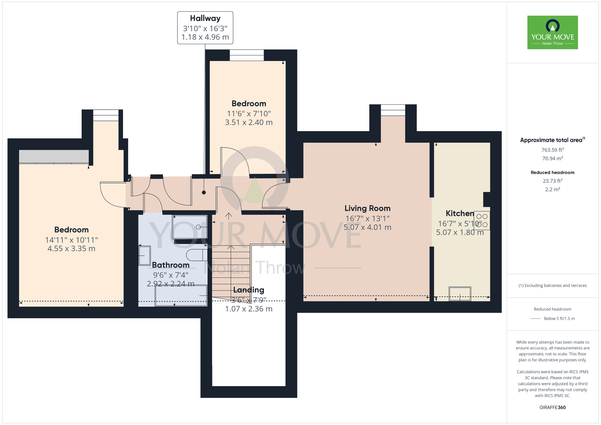 Floorplan of 2 bedroom  Flat to rent, Thornton Hall Close, Northampton, NN2