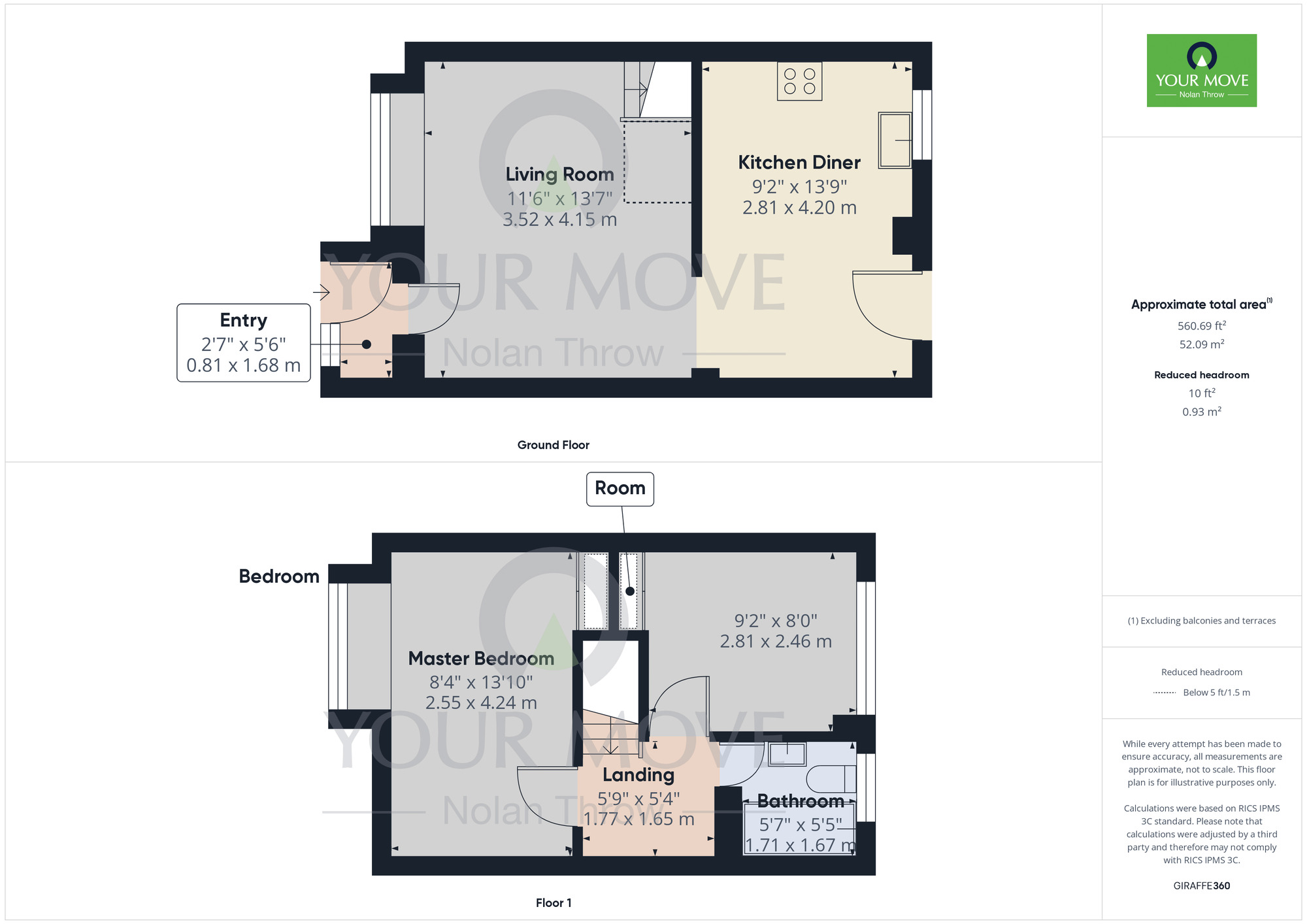 Floorplan of 2 bedroom  House to rent, Grasscroft, Northampton, NN2